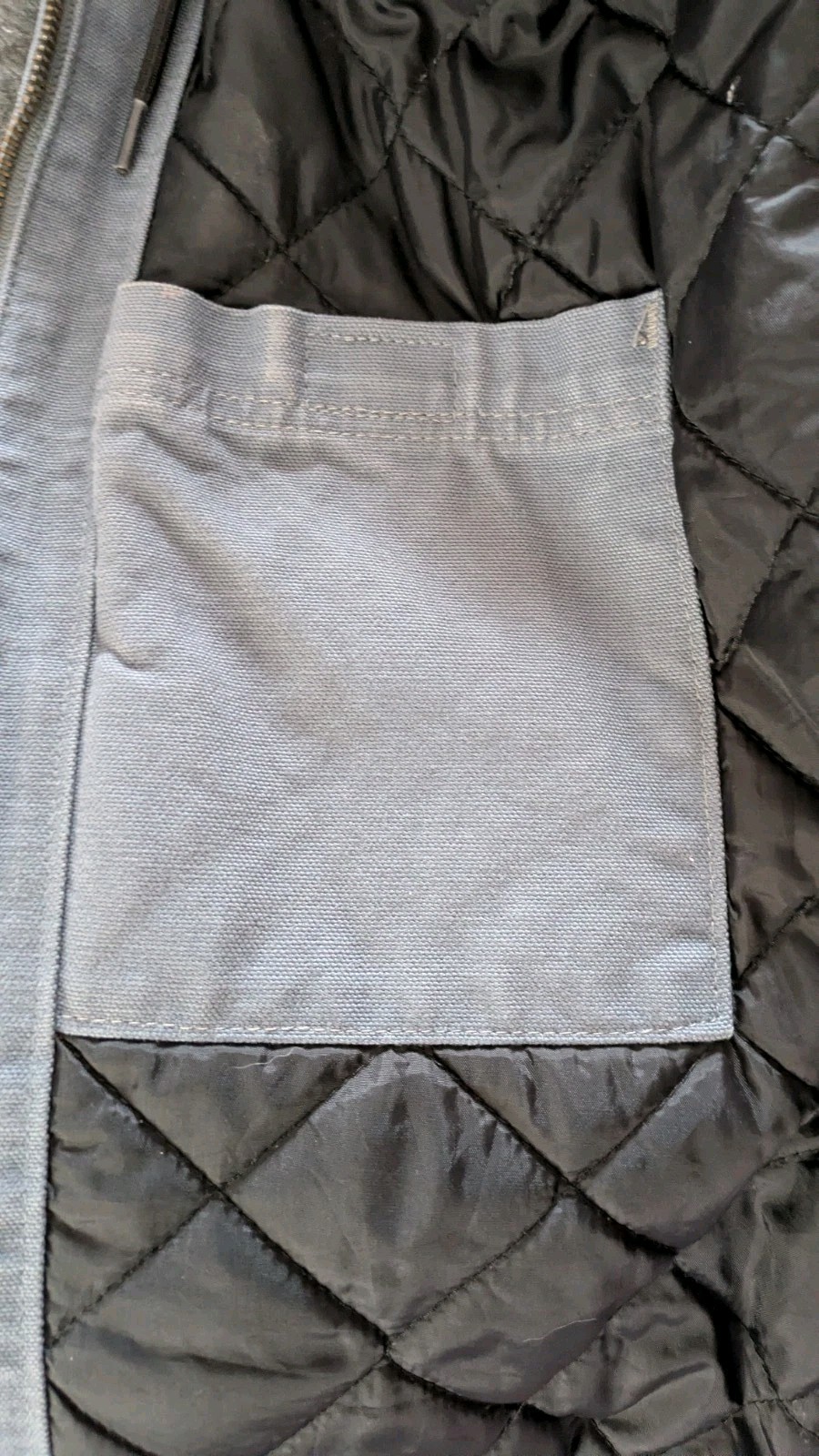 Women’s Vintage Carhartt XL Canvas Work Chore Coat Hooded Warm Gravel Color