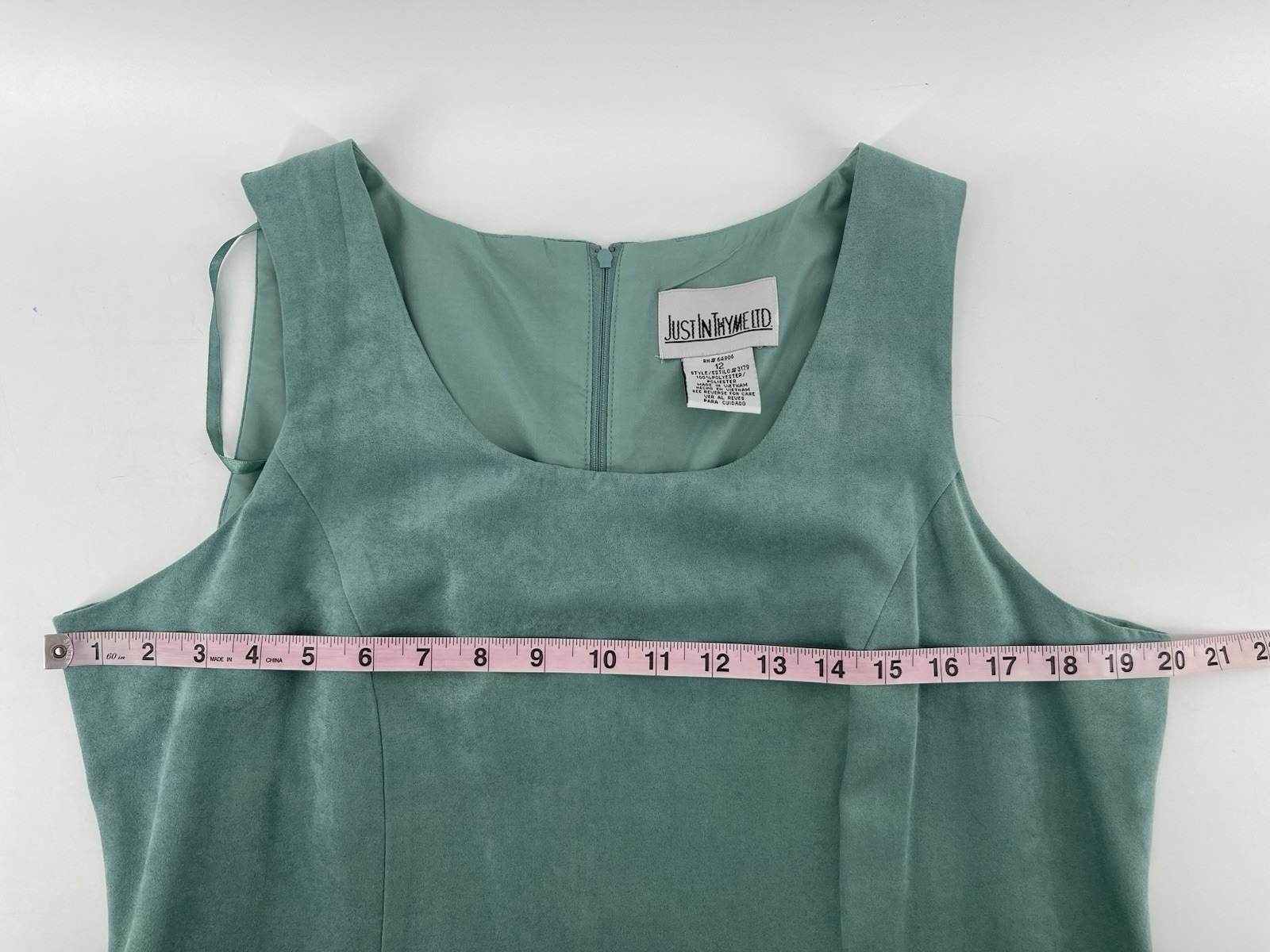 Just In Thyme Ltd Vintage Sleeveless Sheath Dress Womens Size 12 Teal Turquoise