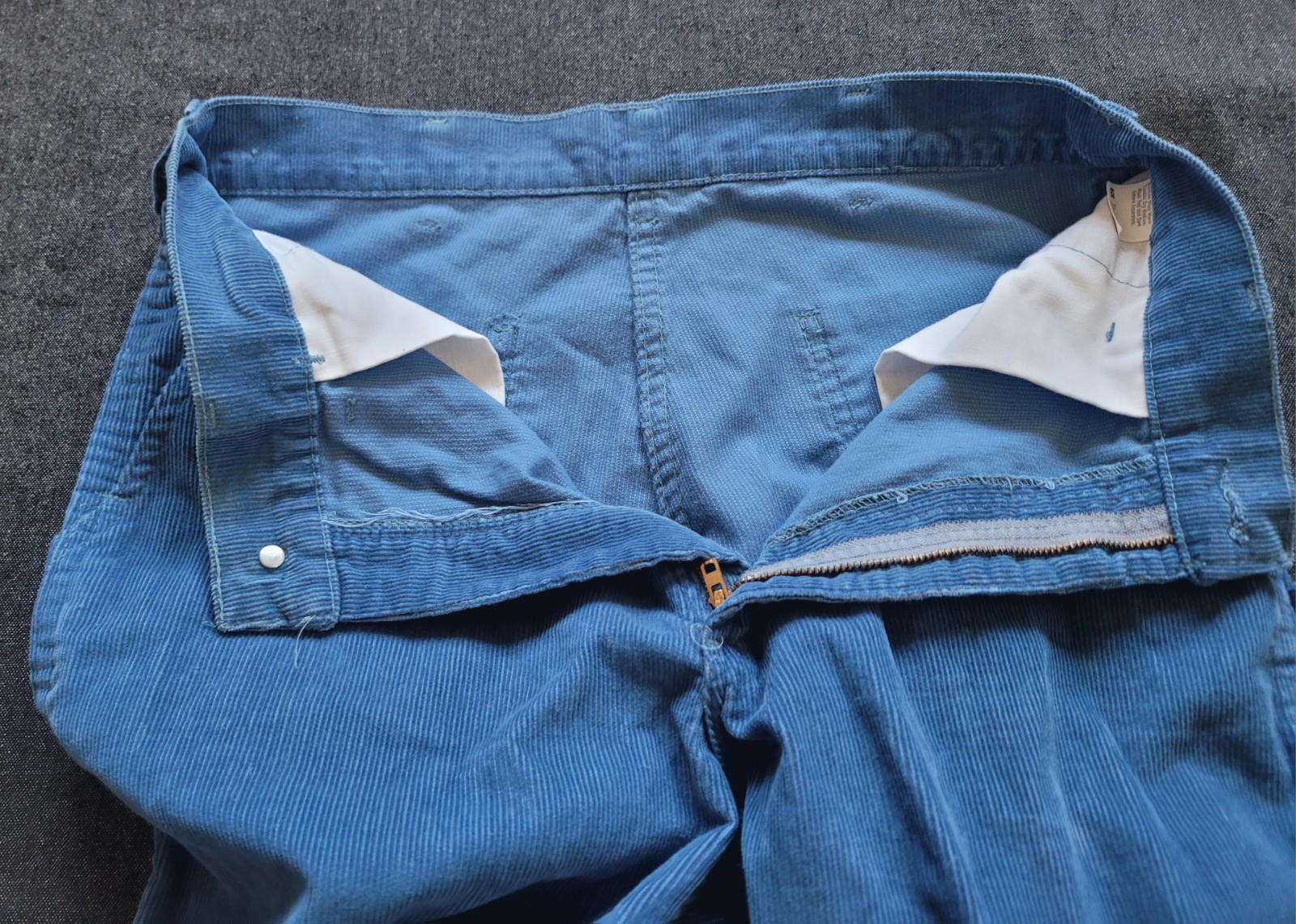 Vintage 80s 90s Oshkosh Bgosh Blue Corduroy Pants Slacks Carpenter 30×31 High