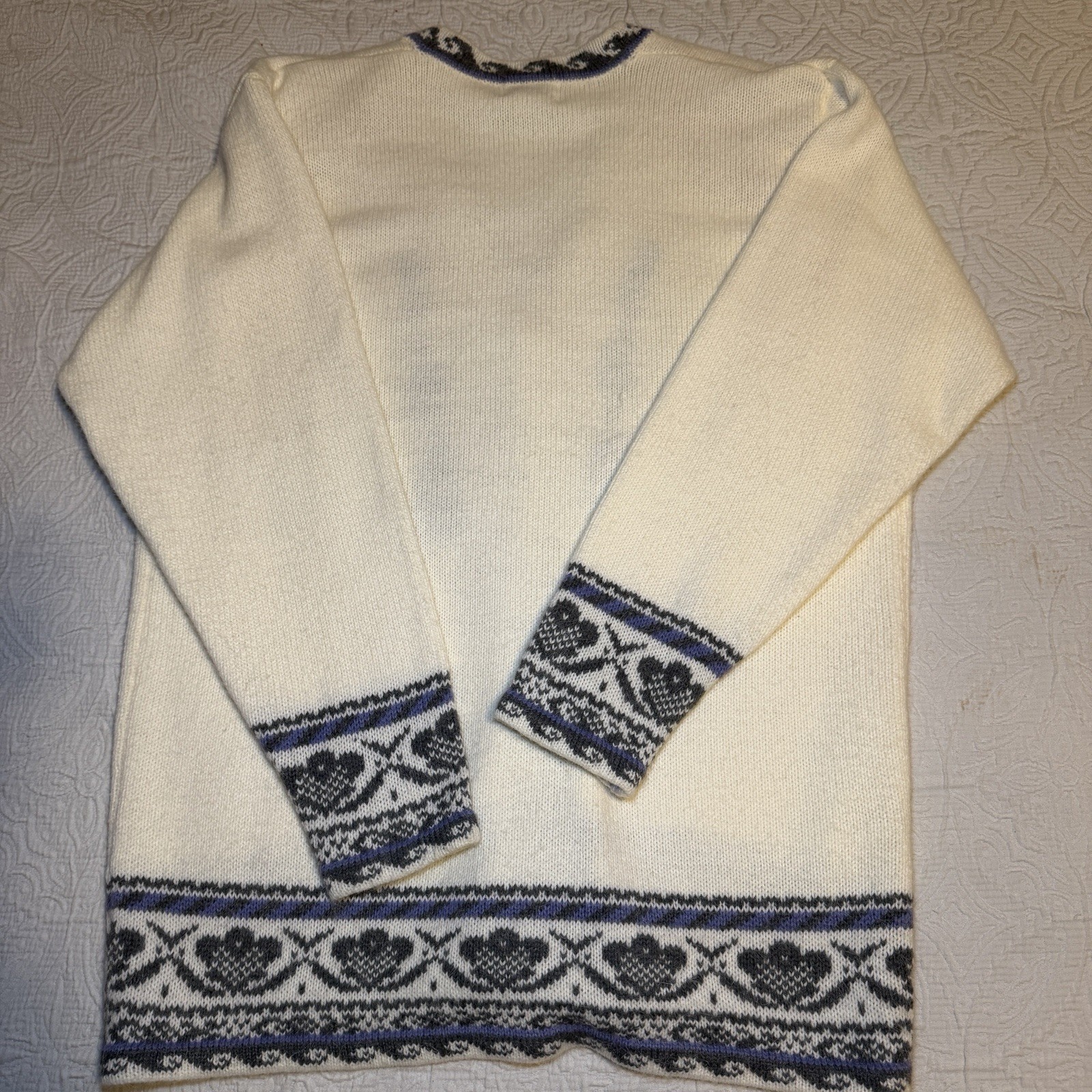 VTG Koret cardigan sweater with a floral and fair isle pattern with sz M