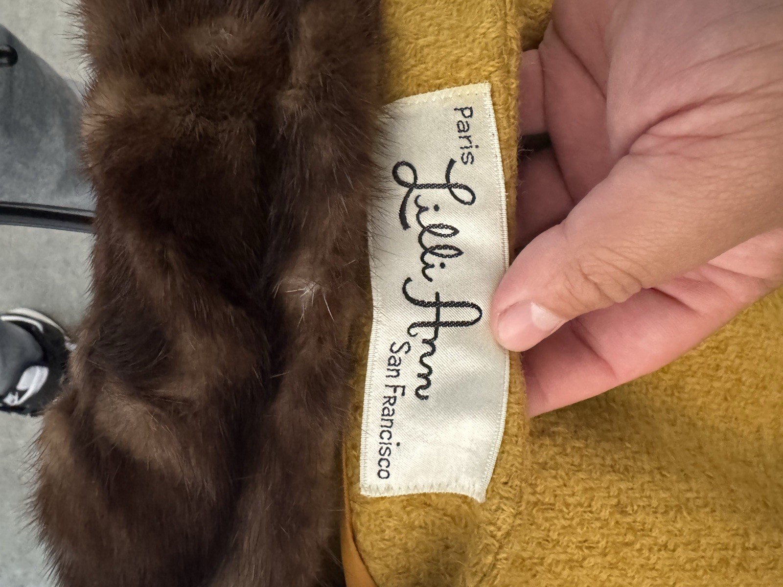 Vintage Lilli Ann Paris Mustard Yellow 1960s