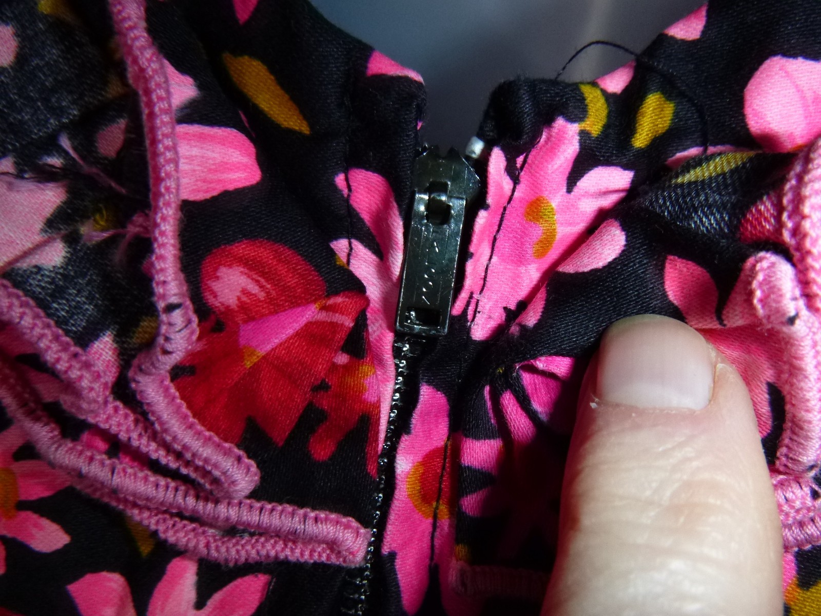 Vtg Charlotta Of California By Glazier Flower Power Maxi Dress PINK Daisies Sz M