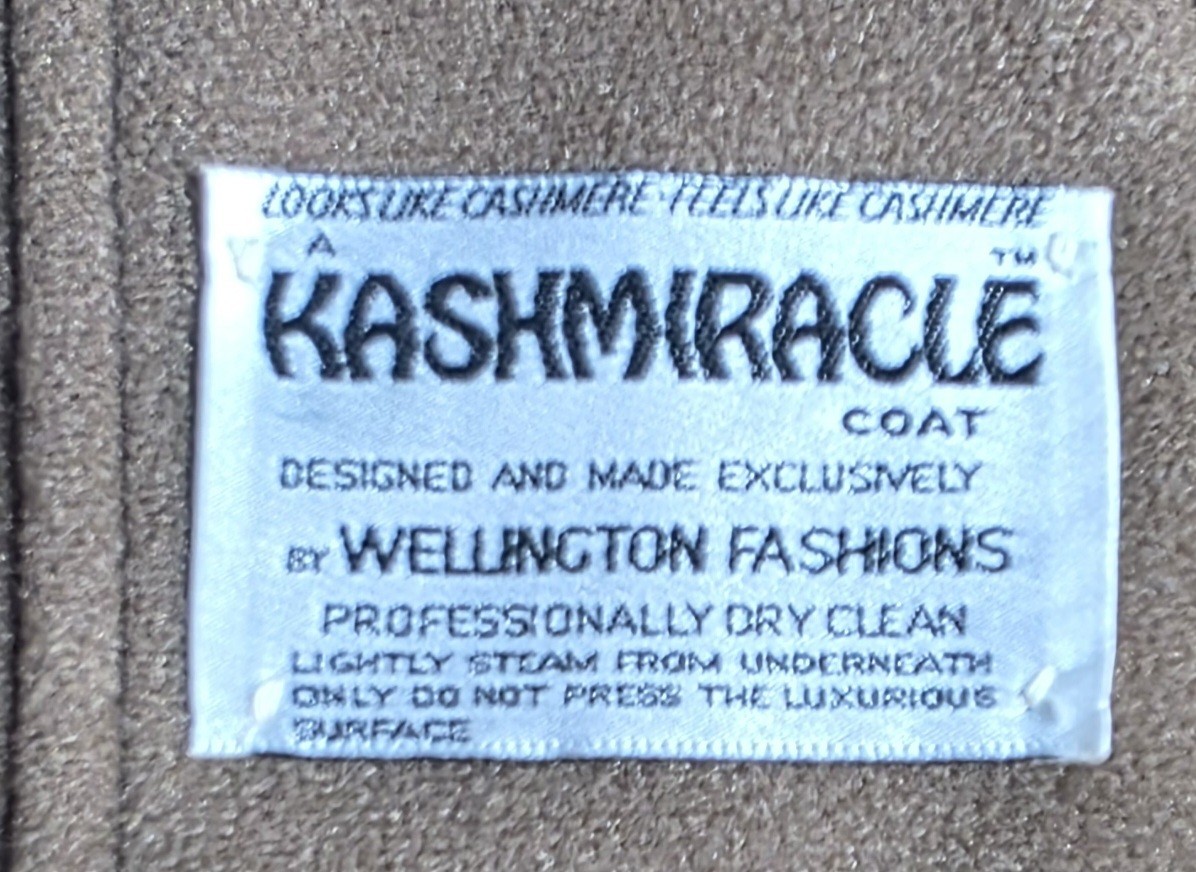 Vintage Kasmiracle Woman’s Coat Wellington Fashions, Camel Tan See Pics For Size