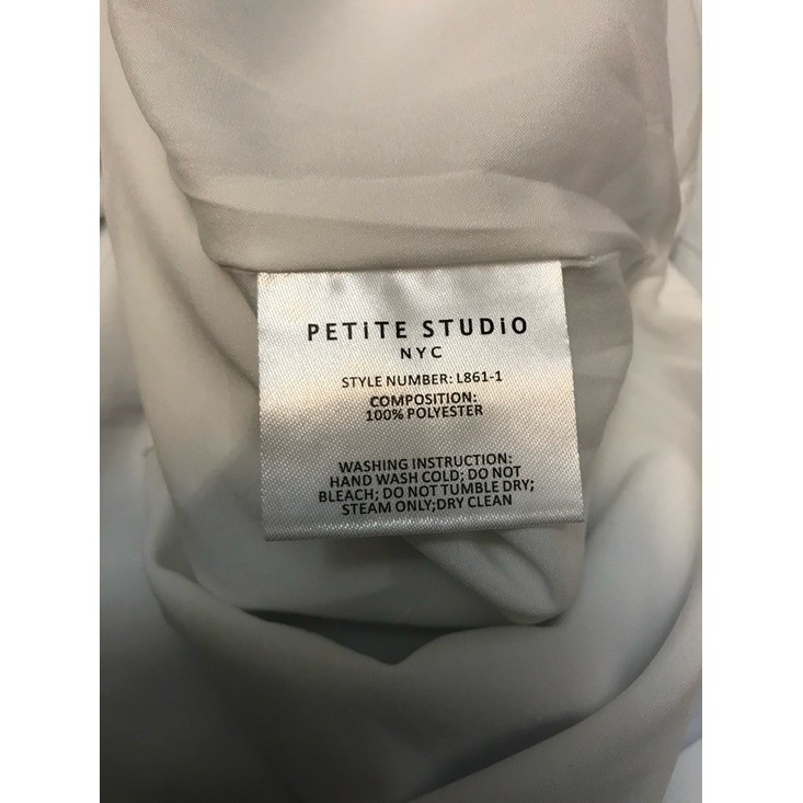 Petite Studio Pastel Blue Olive Tie-Dye V-Neck Midi Dress Puff Sleeve Sz S