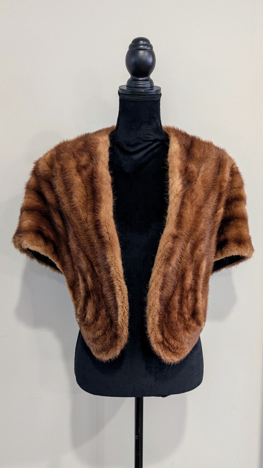HENRI KESSLER Blonde Mink Fur Stole Evening Wrap Cape Lined Vintage Beautiful!