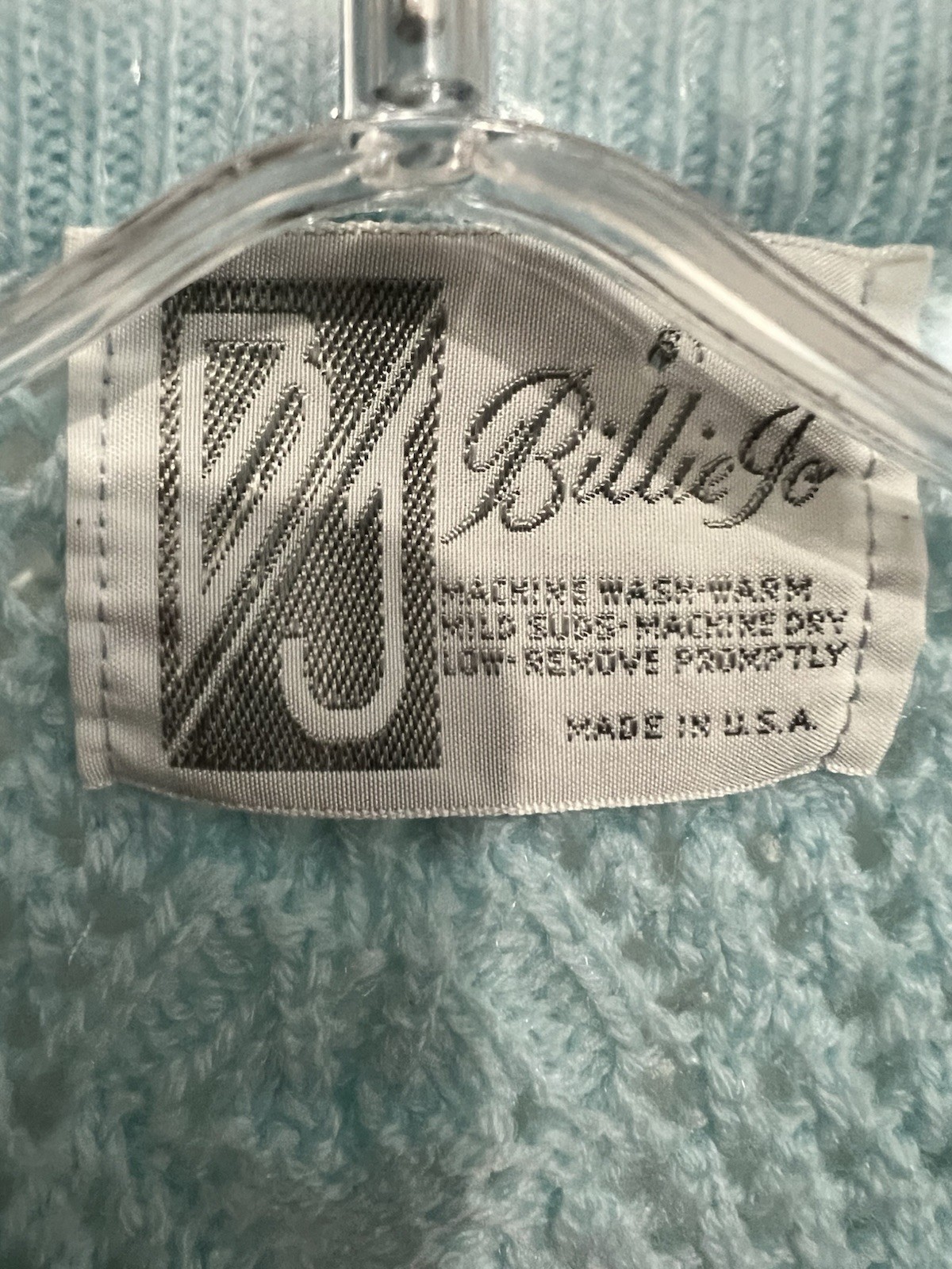 Vtg Med Baby Blue Cottagecore Feminine Grandmacore Nerd Pearl Cardigan Sweater
