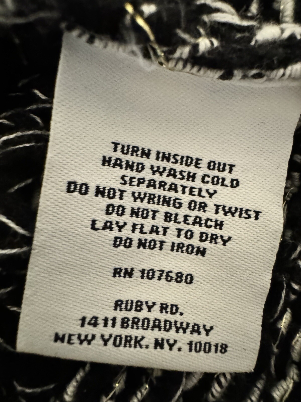 Ruby Rd. Cardigan Jacket Open Frade Black White Sz PS