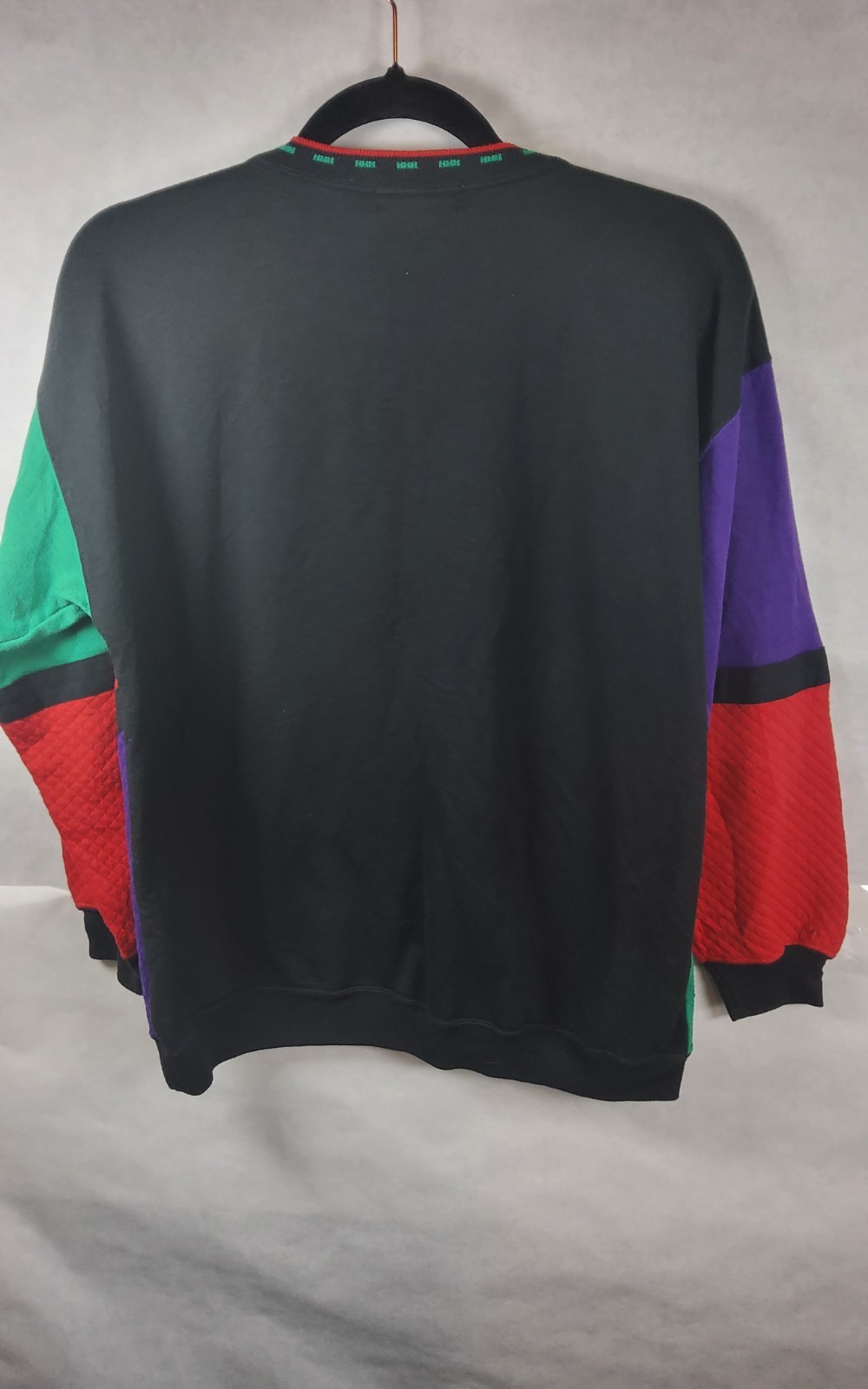 Vintage 80s Women’s Blast Color Block Sweatshirt Size Medium School Preppy Retro