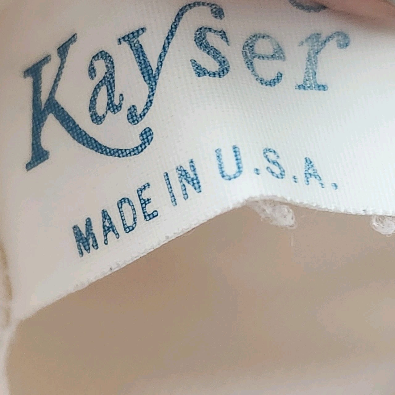 Kayser Vintage Slip Dress Floral Lace White Size 32 Adjustable Straps