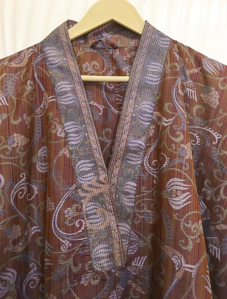 Vintage Sari Kaftan / Pure Cotton Long Maxi Dress / Luxury Resort Wear CFN1207
