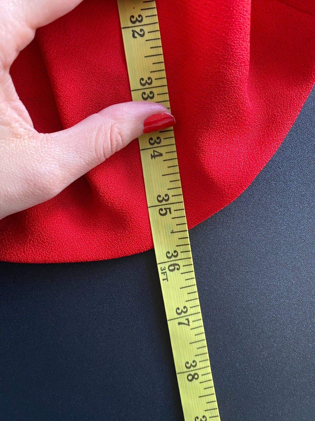 Vintage 1980s Pia Rucci Red Crepe Mini Dress size 8