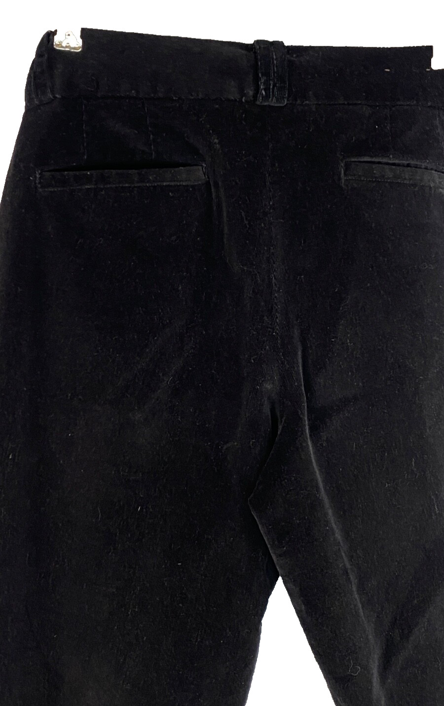 Vintage 1990s black BANANA REPUBLIC velveteen flare wide leg pants corduroy 8