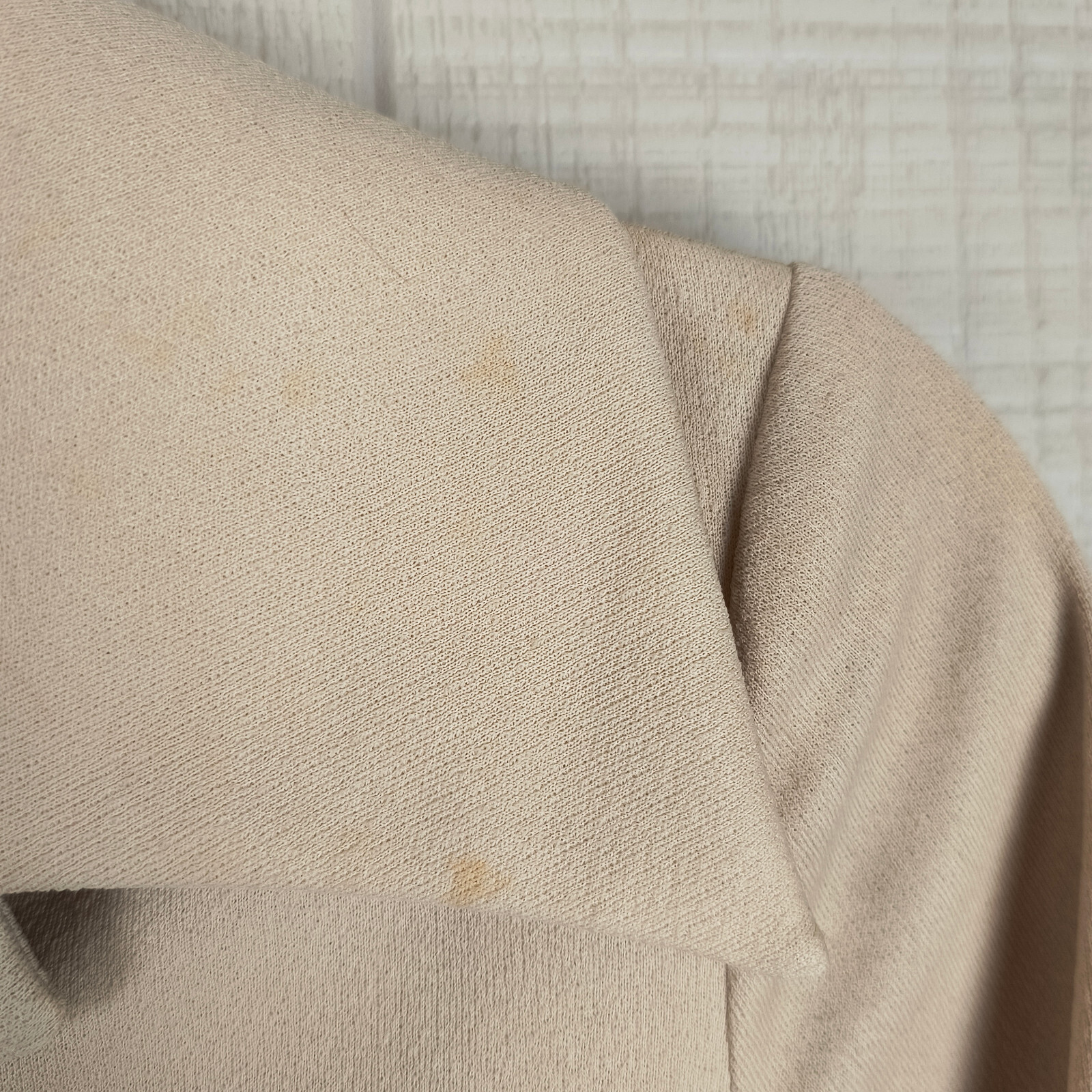 Vintage 70s Eve Le Coq Shirt Dress Mini Short Butterfly Color Beige Brown Small