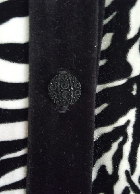 Victoria Morgan Velour 2 Piece White Tiger Jacket & Black Pants both in Size 10