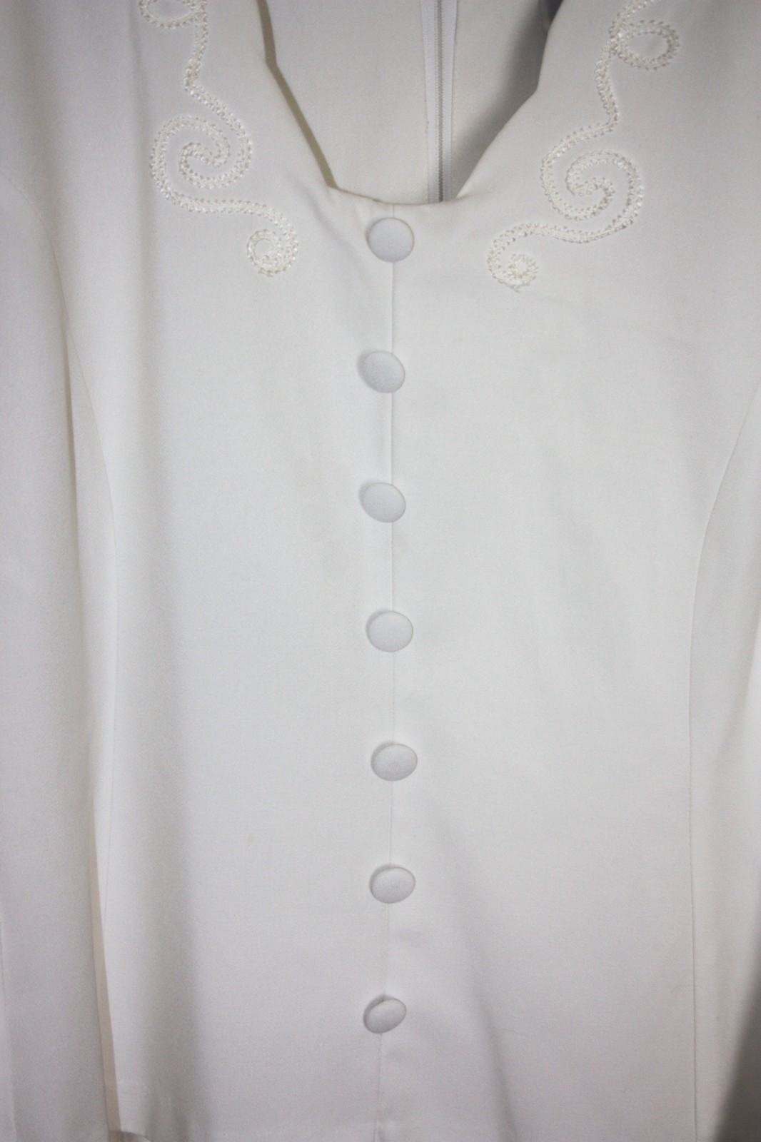 CB New York Vintage Cottagecore Prairie Dress Womens 24 White Layered Embroidery