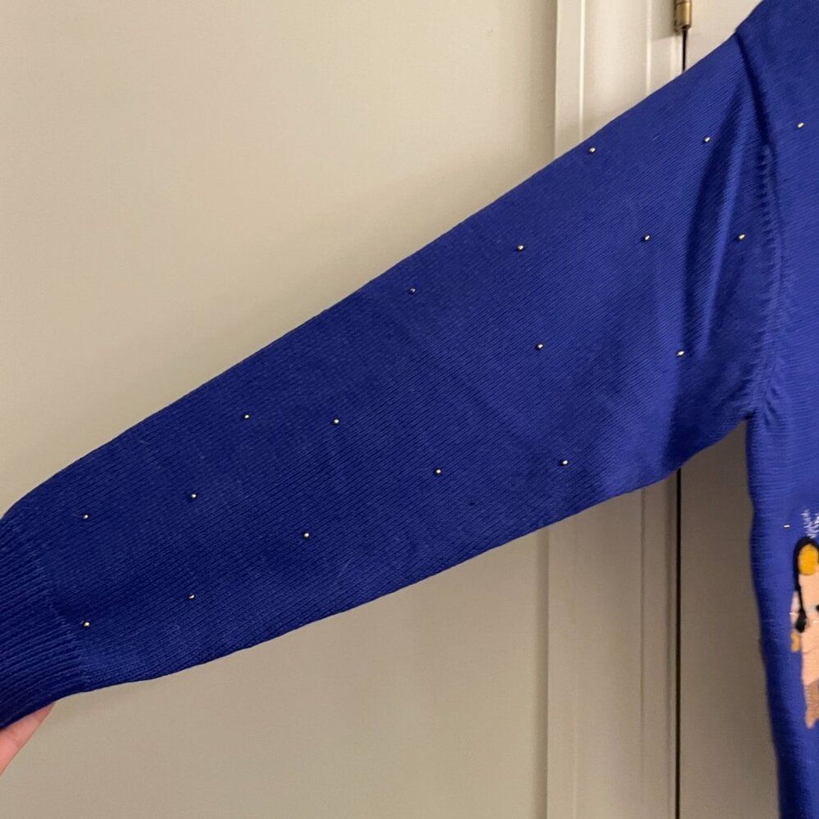 NWT Vintage BellePointe World Peace Blue Sweater Cardigan