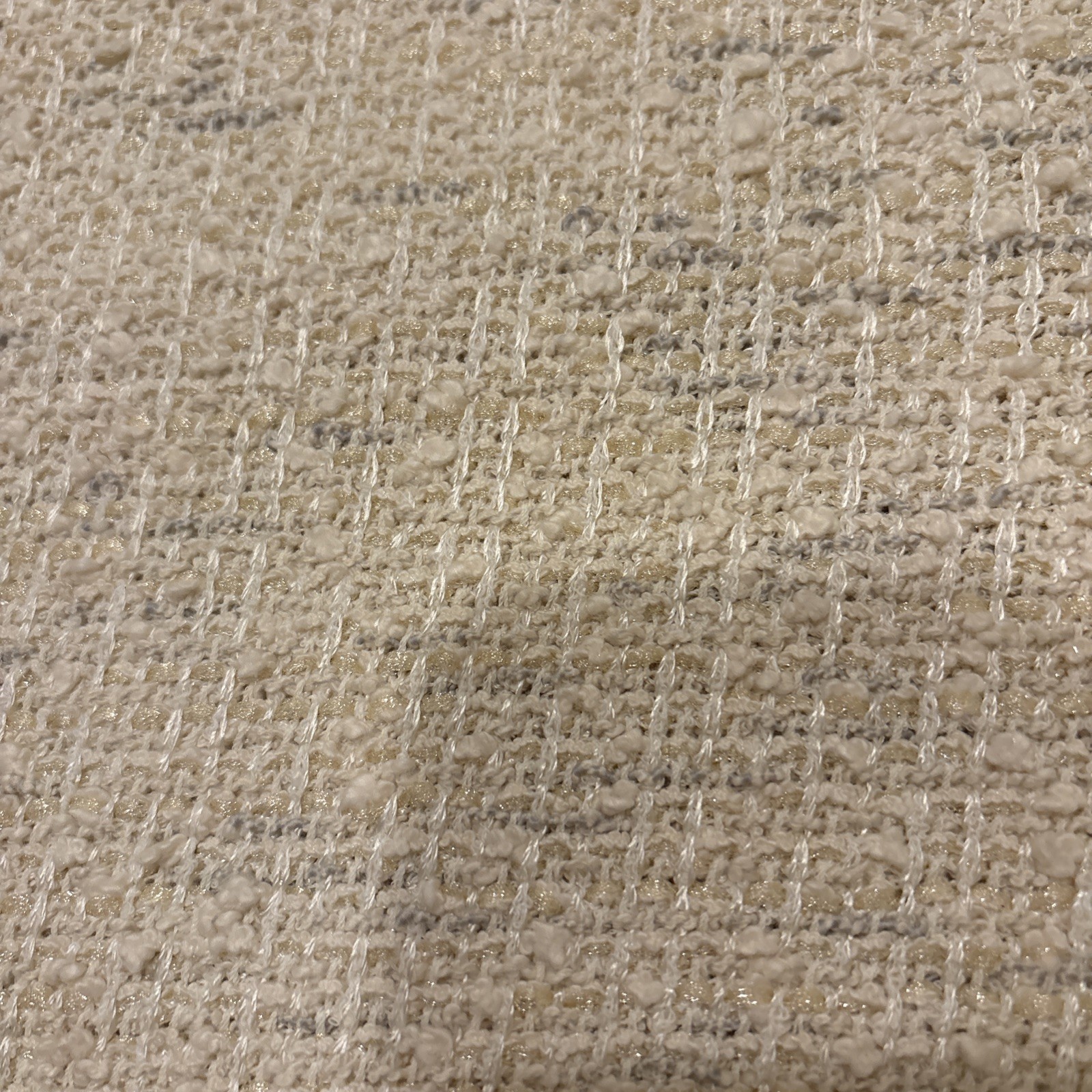 ST. JOHN ivory/ecru beige boucle straight leg pants Size S AS IS