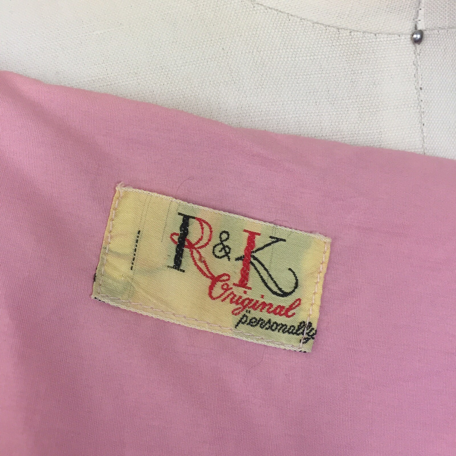 Vintage 1950s Light Pink Party Dress | 1950s Medium Vintage Baby Pink Dress
