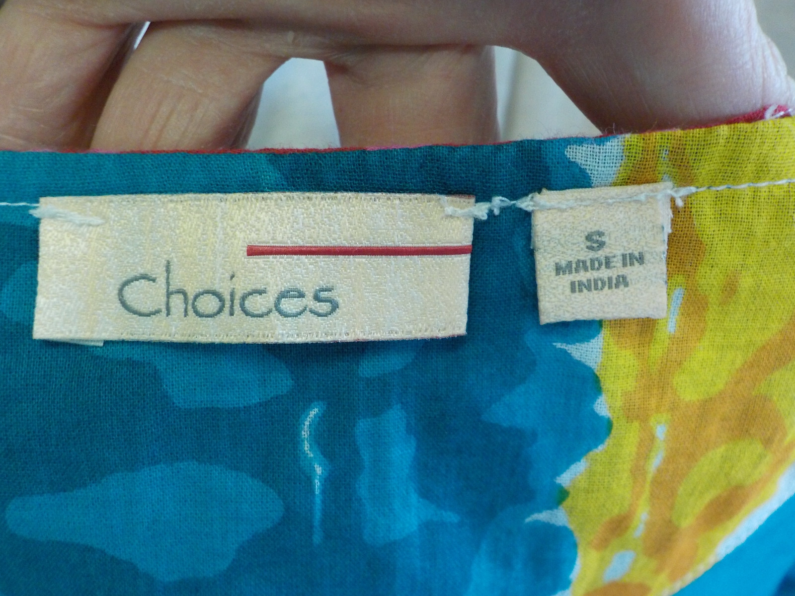 Vintage Choices 1980’s Jacket Size S Color Block + 100% Cotton 3/4 Sleeves Lined