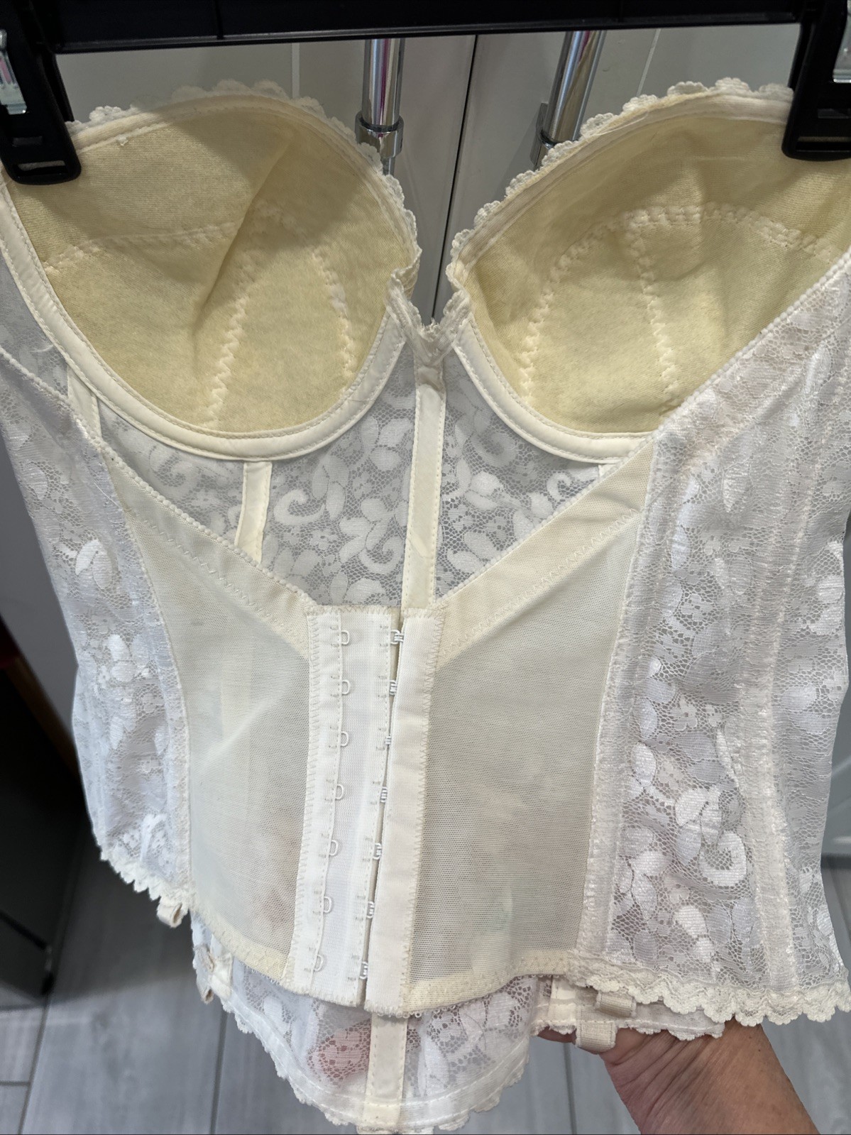 Vintage Carnival Lacey Strapless Bustier 36C Union Made ILGWU