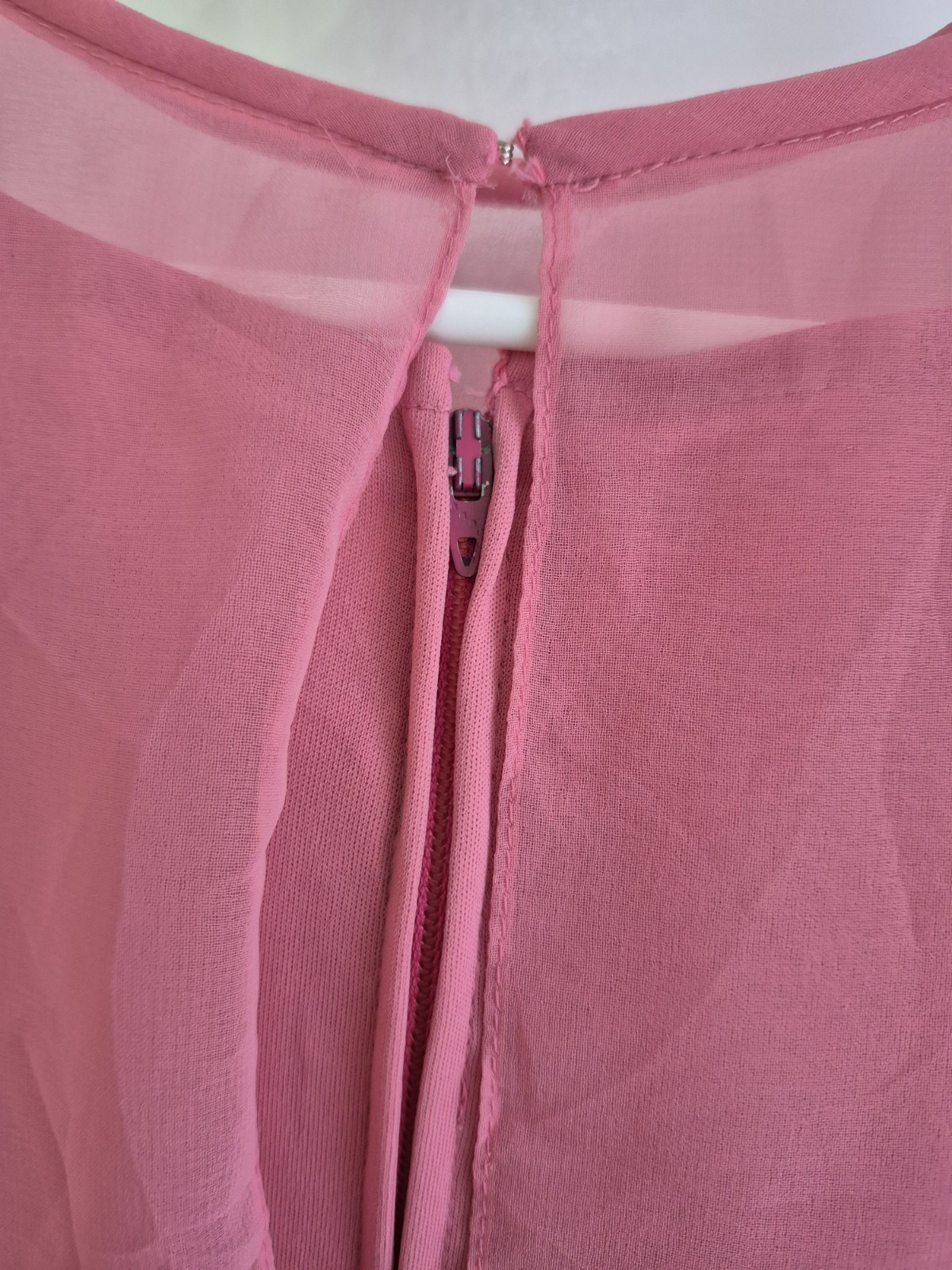 Vintage 70/80s Pink Accordion Pleated Cape Dress Maxi Gown ILGWU Union Made M/L