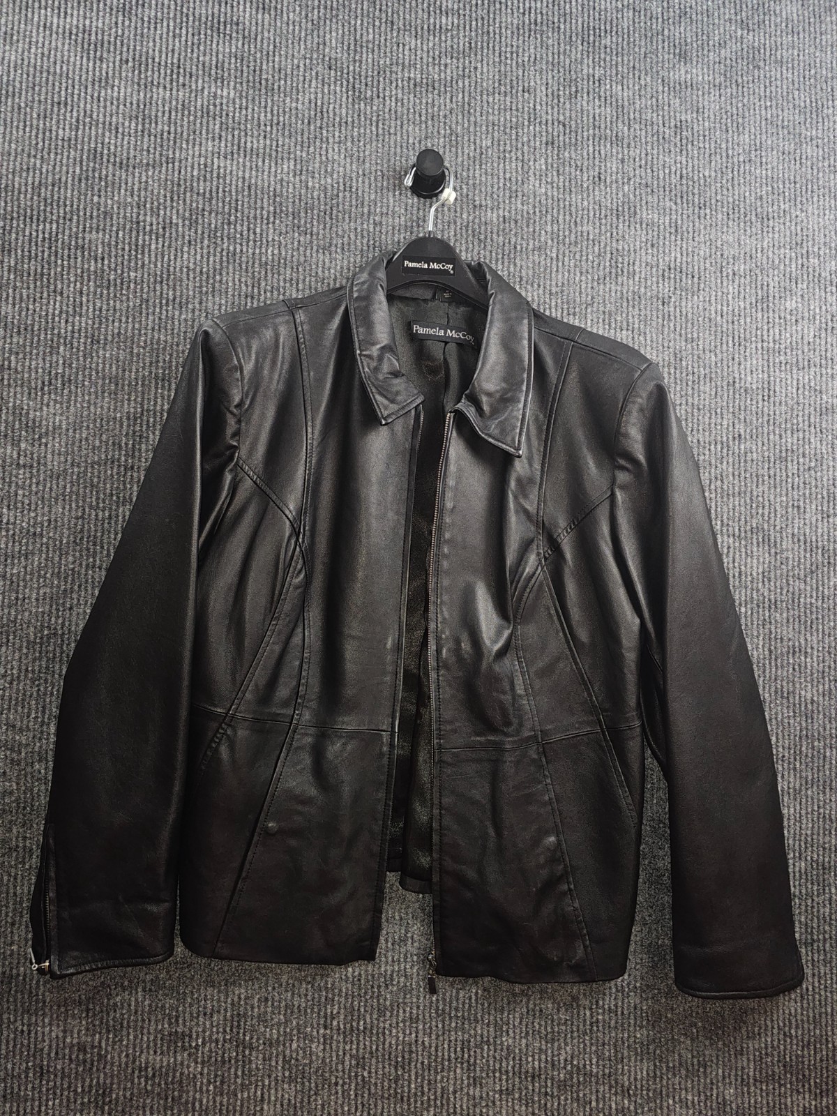 Vintage Pamela McCoy Leather Jacket Women’s Size 1X Black