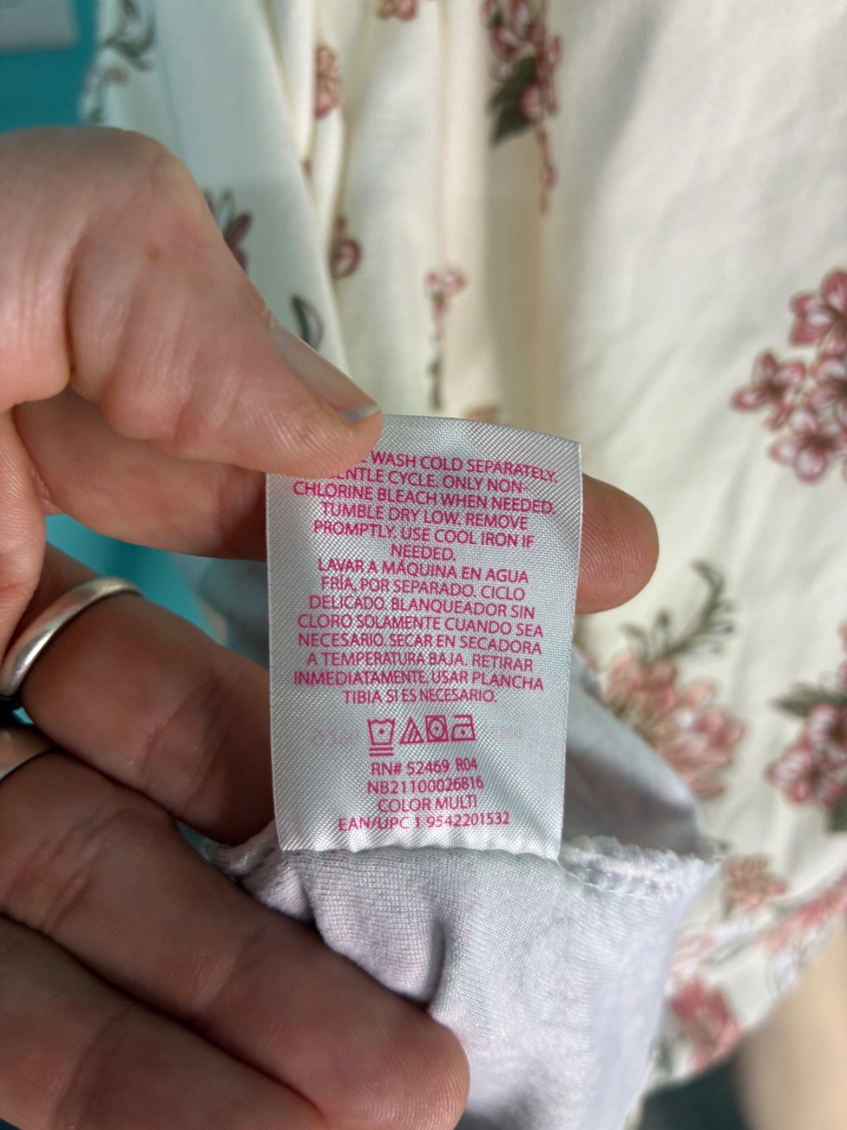 VTG Y2K Ivory White Mauve Pink Floral Print Knit Sleeveless Baby Doll Sundress~M