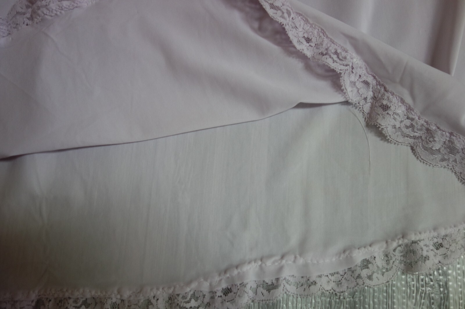 Vintage Shadowline Nylon Silky Feel Nightie Lilac Altered Size Small *Altered