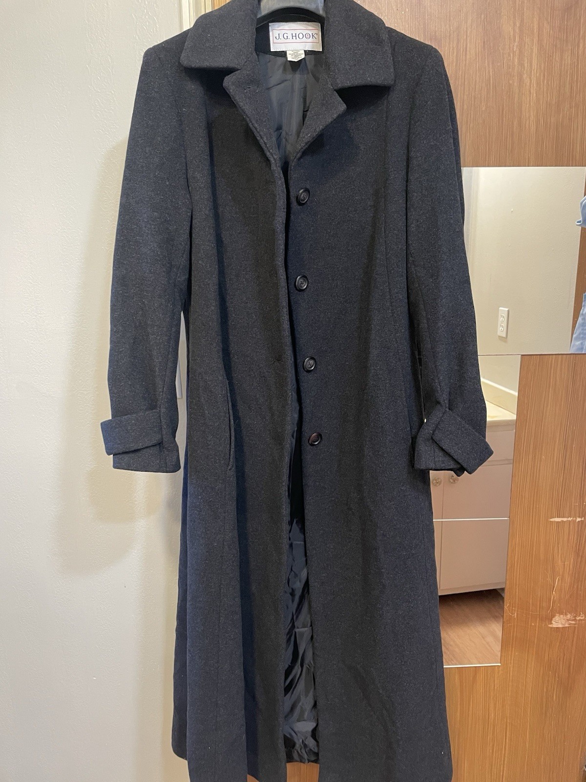 J.G. Hook Vintage Full Cut Wool/nylon/cashmere Coat Size 8