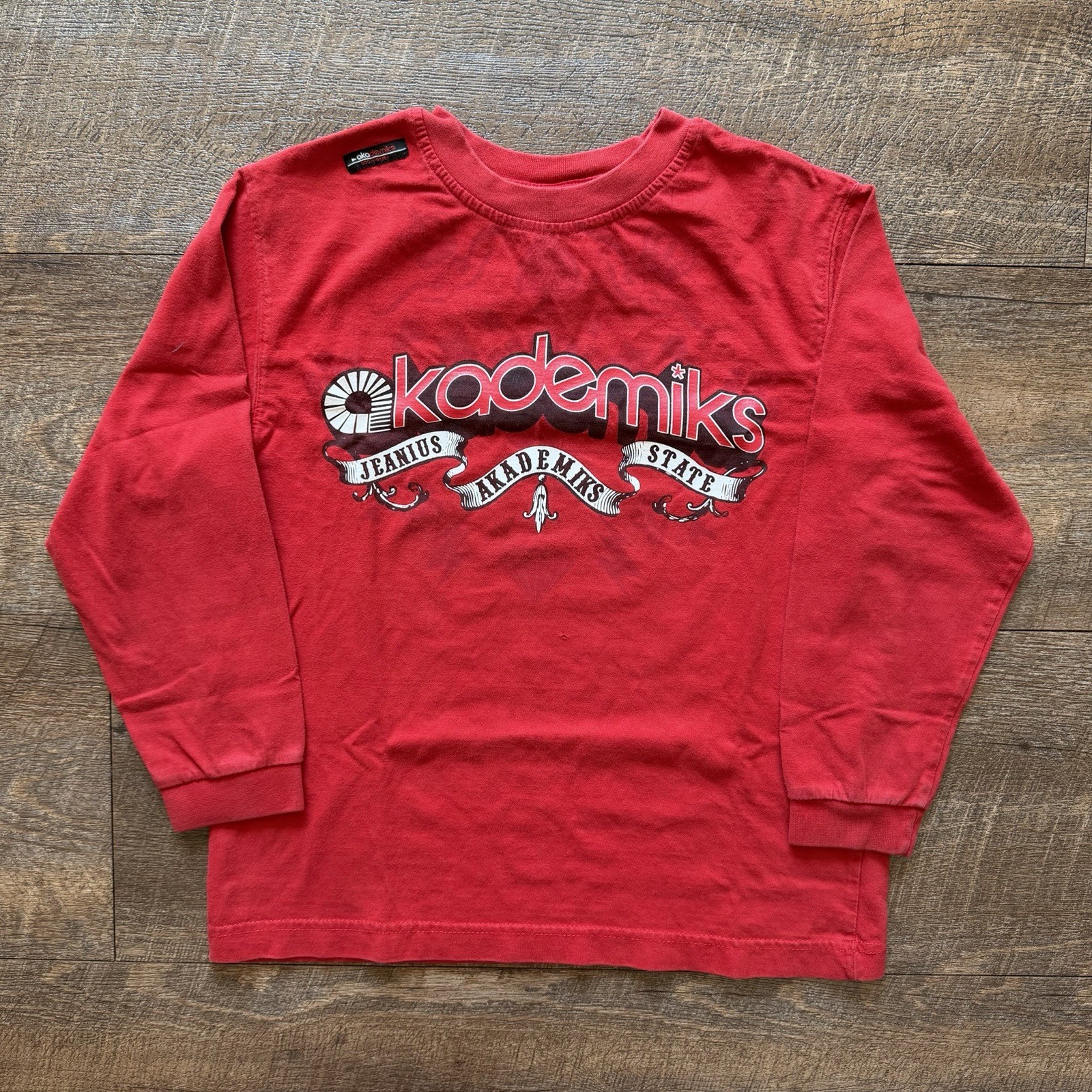Vintage 2000’s Womens M Red Akademiks Embroidered Y2K Hip Hop Longsleeve Shirt