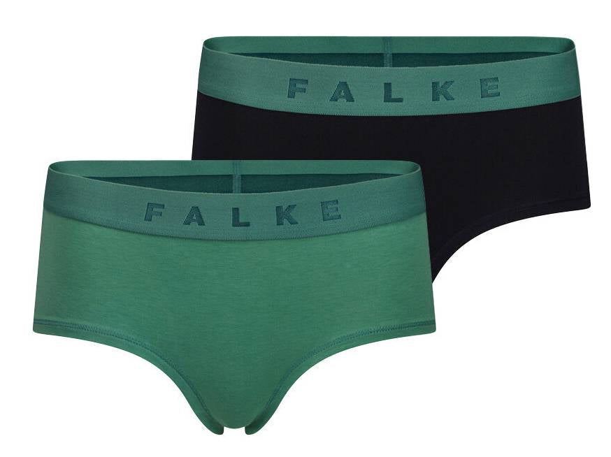 Falke Womens Daily Comfort 2-Pack Hipster Brief – Black/Green