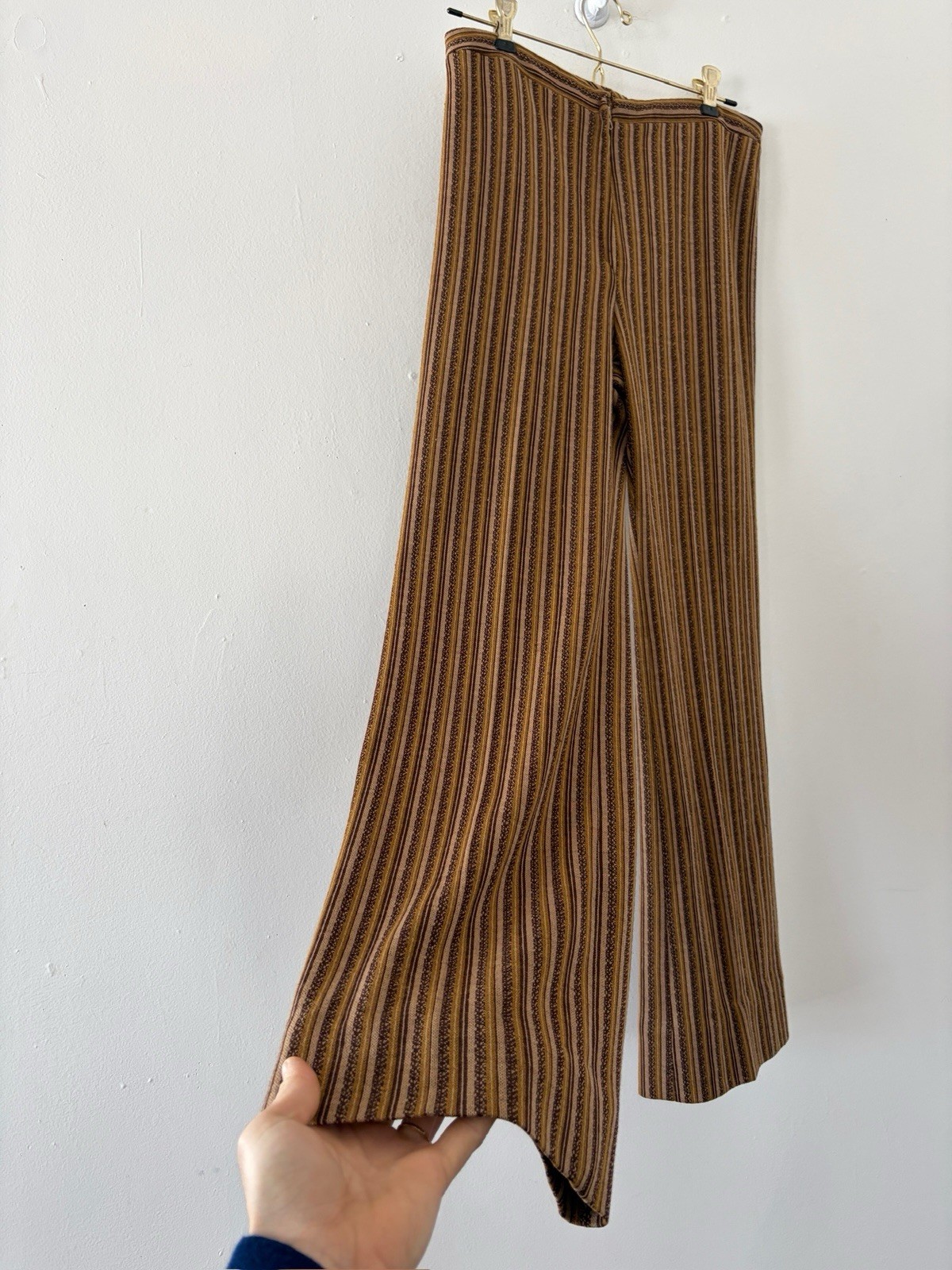 Vintage 70s 60s Cacharel Jacquard Utility Shirt Jacket And Wide Flared Trouser S