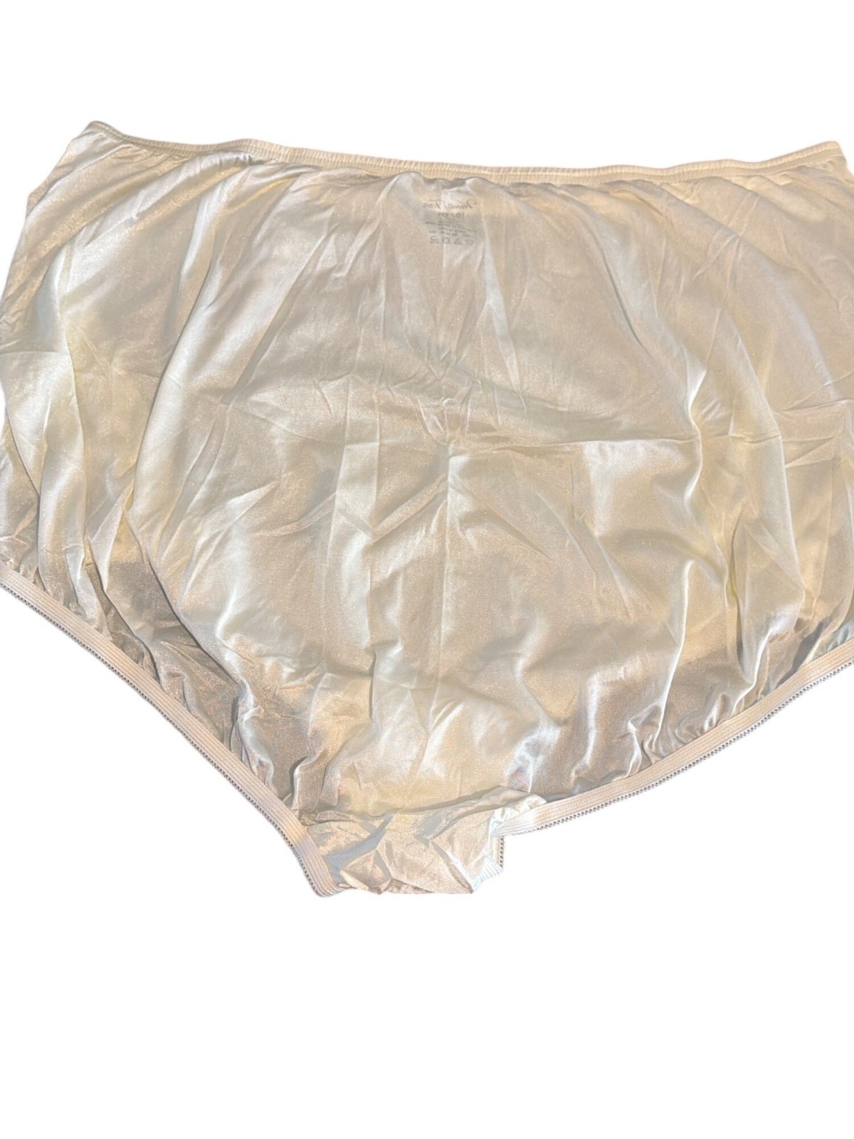 Vtg Vanity Fair 13801 Candleglow Nylon Brief Granny Panties Lace Sz10/3XL NWOT