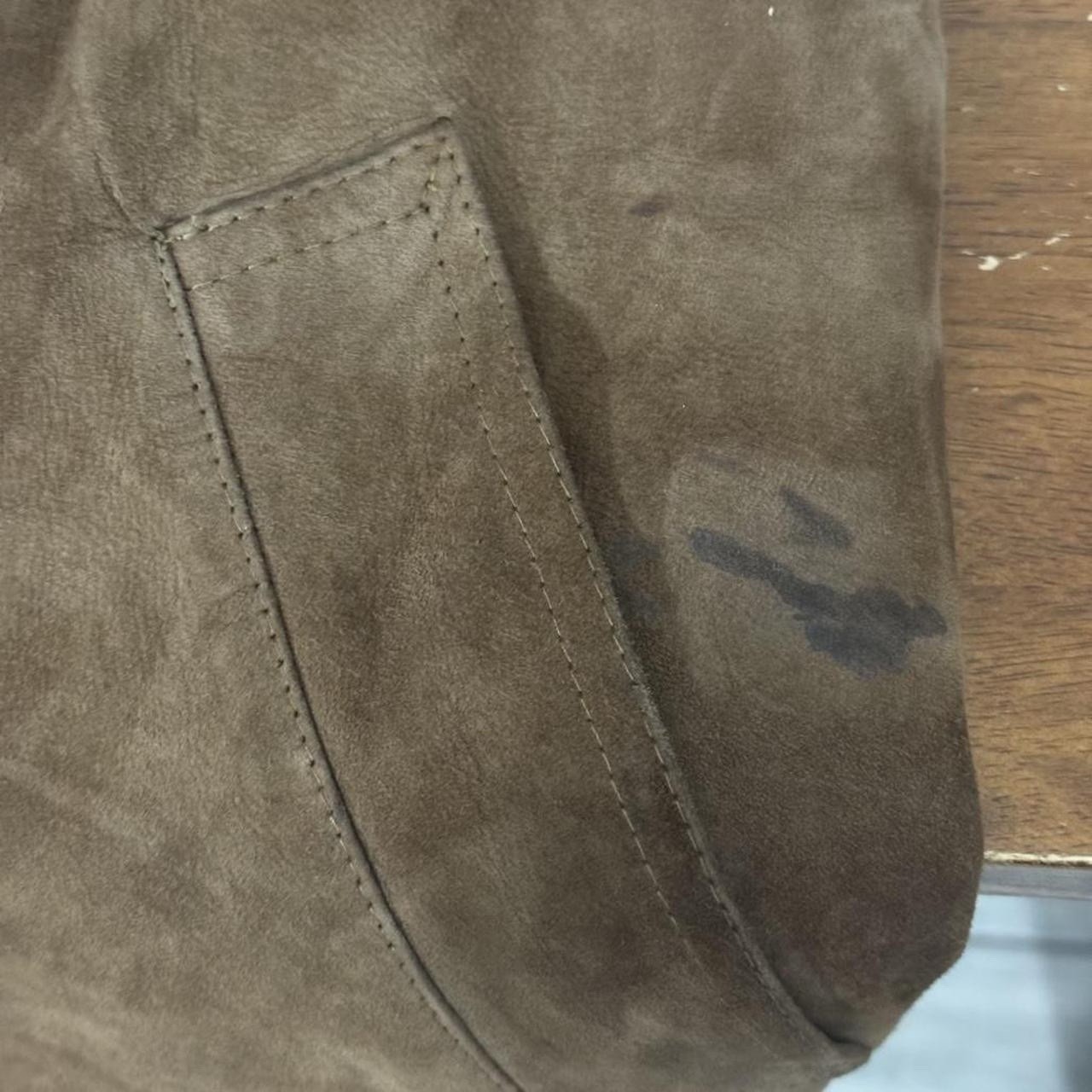 VTG 70s brown suede sherpa coat Size M EU 44 Boho