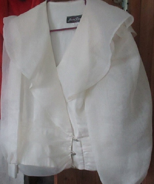 Vintage Womens Top /Blouse /Shirt, Justin David Off white shirt, 14, 80s style