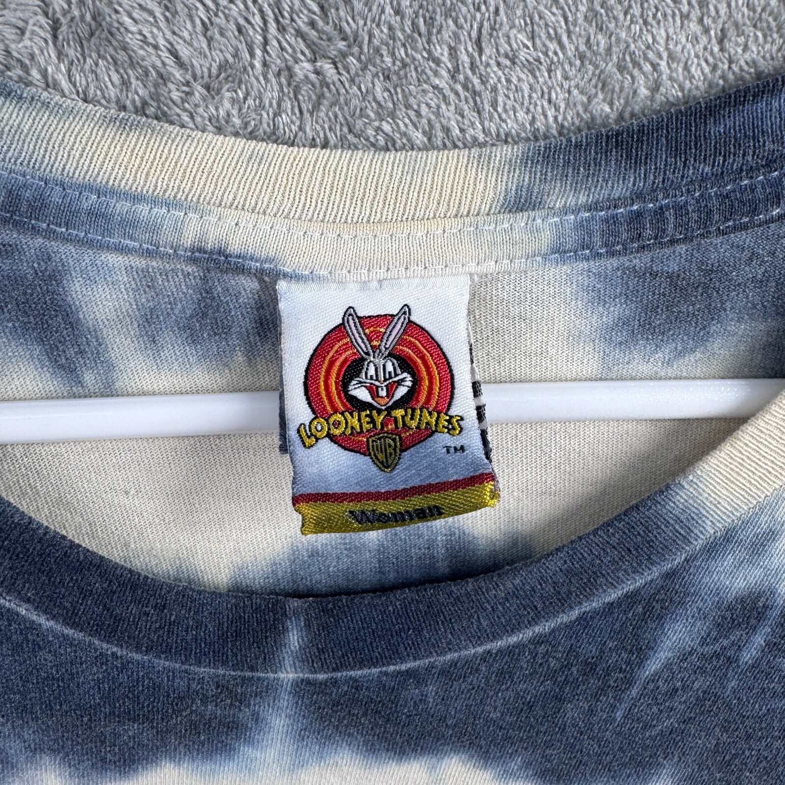 Vintage Looney Tunes Womens T-Shirt 14w/16w Tweety Bird Because I Said So TieDie
