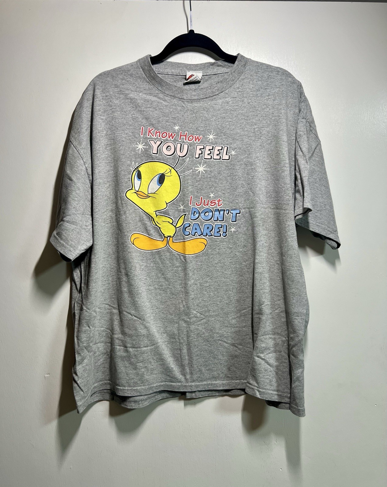 Y2K Vintage Tweety Bird T-Shirt XL Looney Tunes I Know How You Feel Freeze 2004