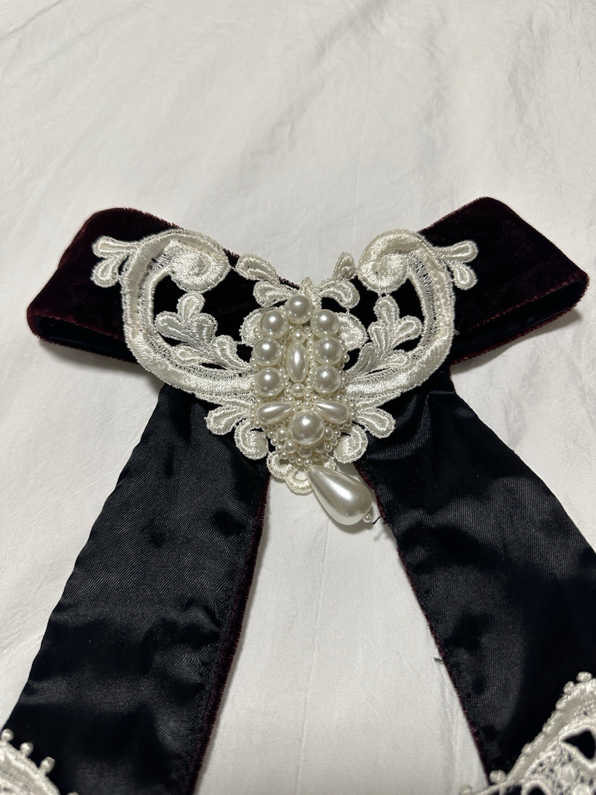 Vintage 90s Jessica McClintock Black Velvet Halter Dress Pearl Choker – 9/10