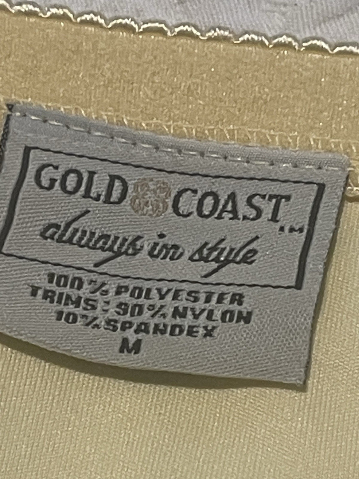 Gold Coast M Yellow Gold Half Slip 24Long Lace Trim