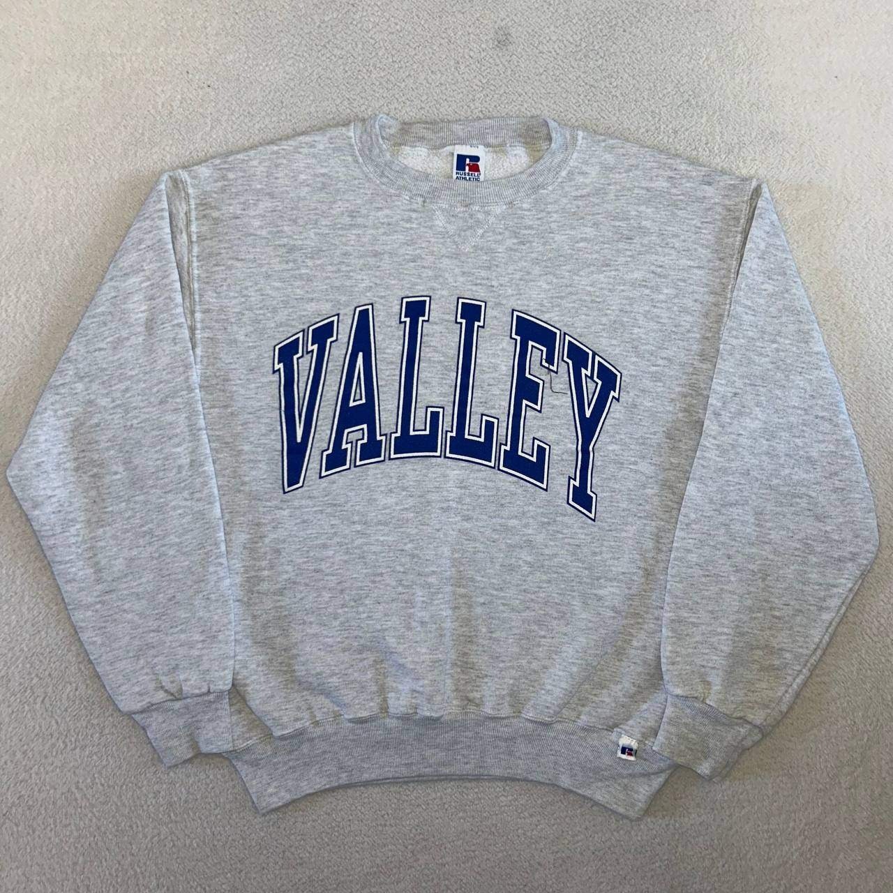 Vintage Russell Athletic Valley Sweatshirt Gray Made in USA Mens Medium 90s