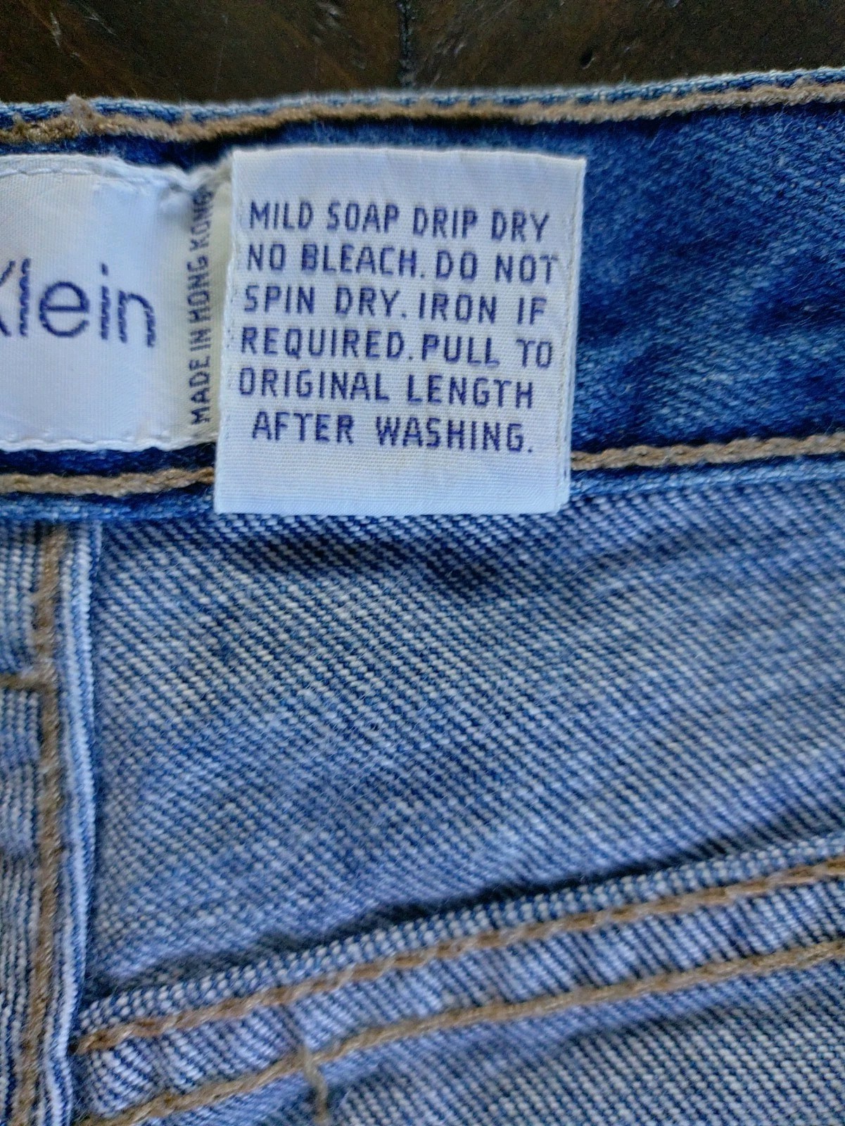 Vintage Calvin Klein Jeans 27 Inch Waist 100% Cotton Straight Leg High Rise EUC