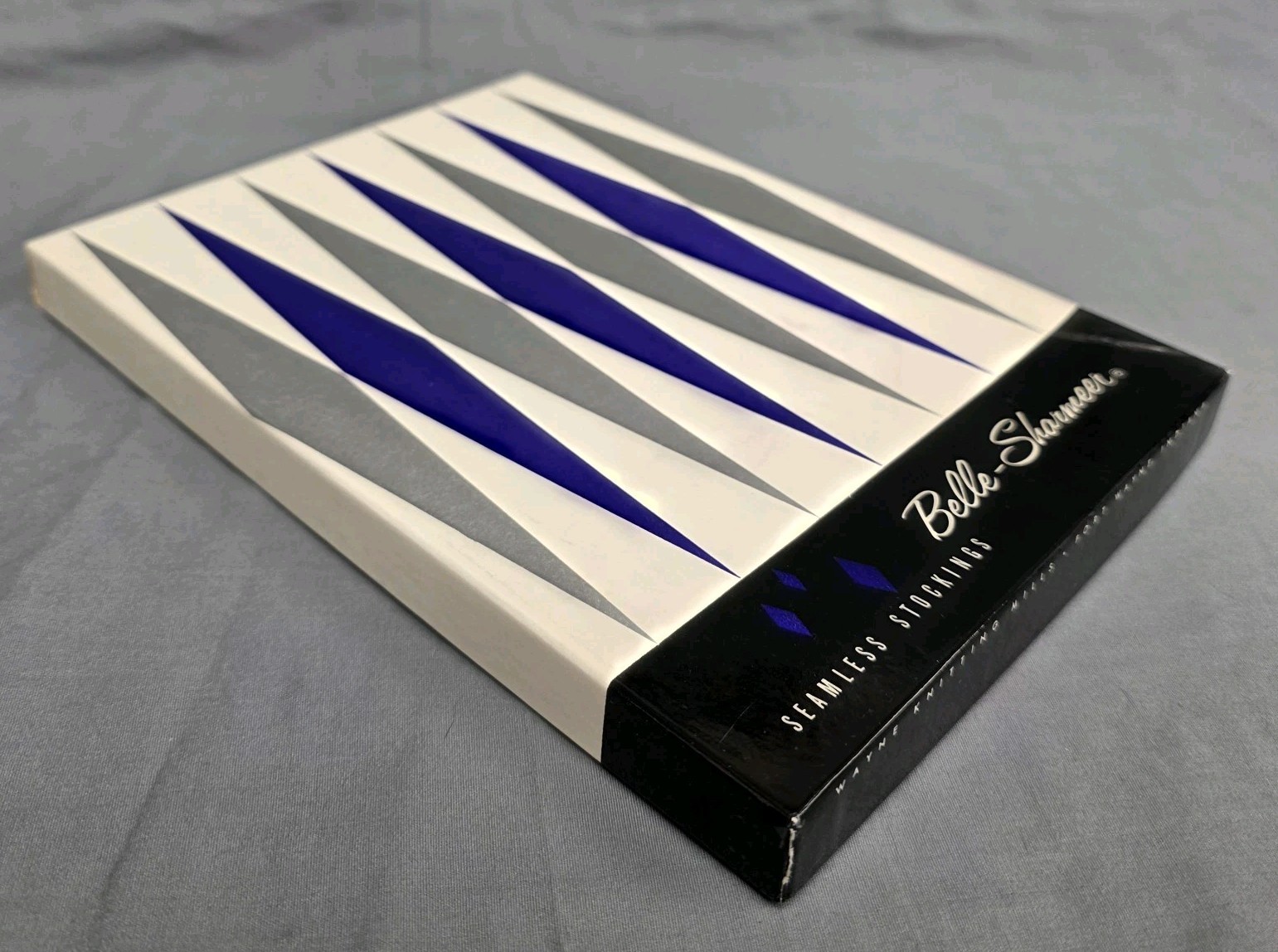 Vtg Belle-Sharmeer Seamless Stockings BOX ONLY Paper Covered Tissue 9-1/2 Knee