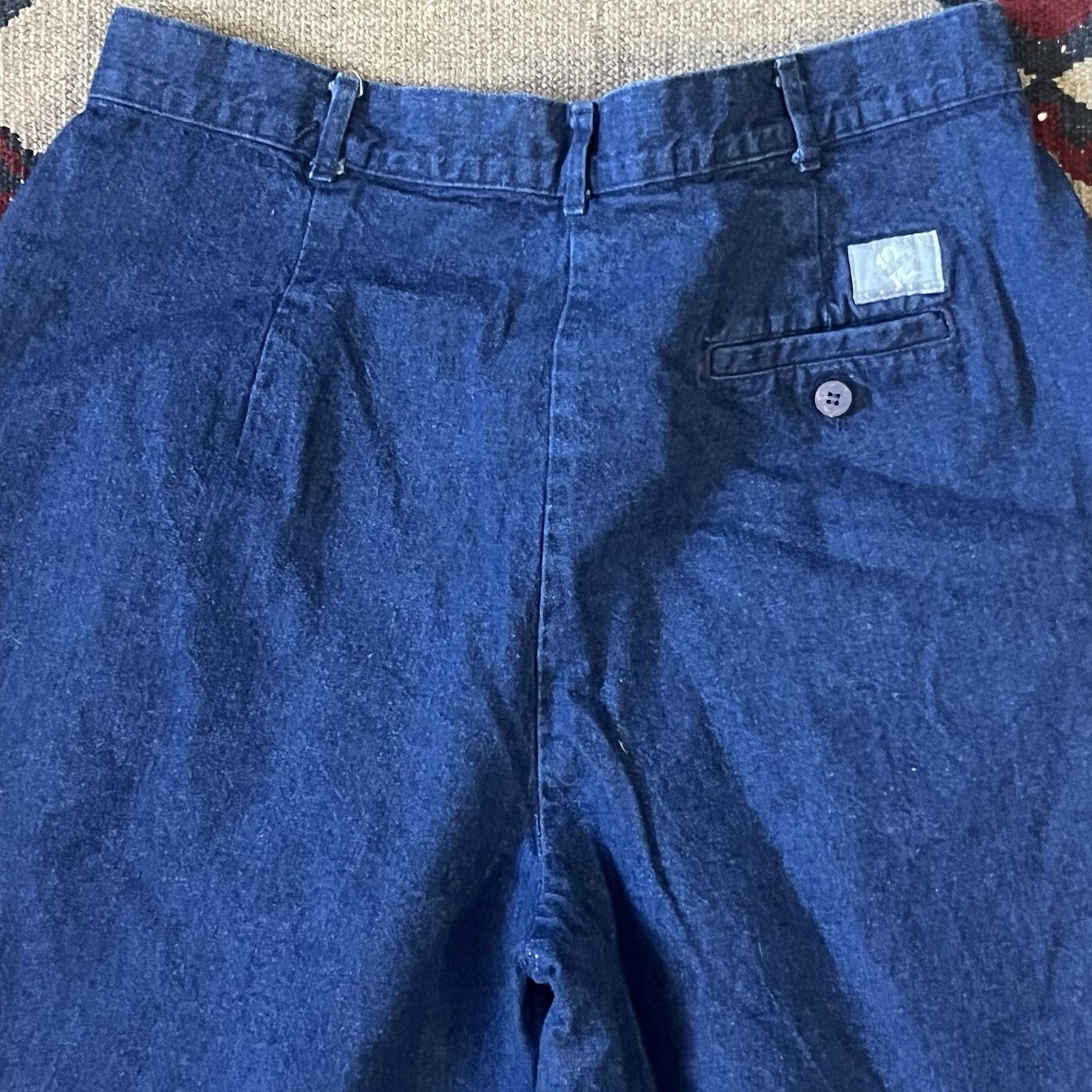 Vintage Levi’s 12 Group Pleated Denim Chinos Womens Size 31×29 Loose Fit Jeans