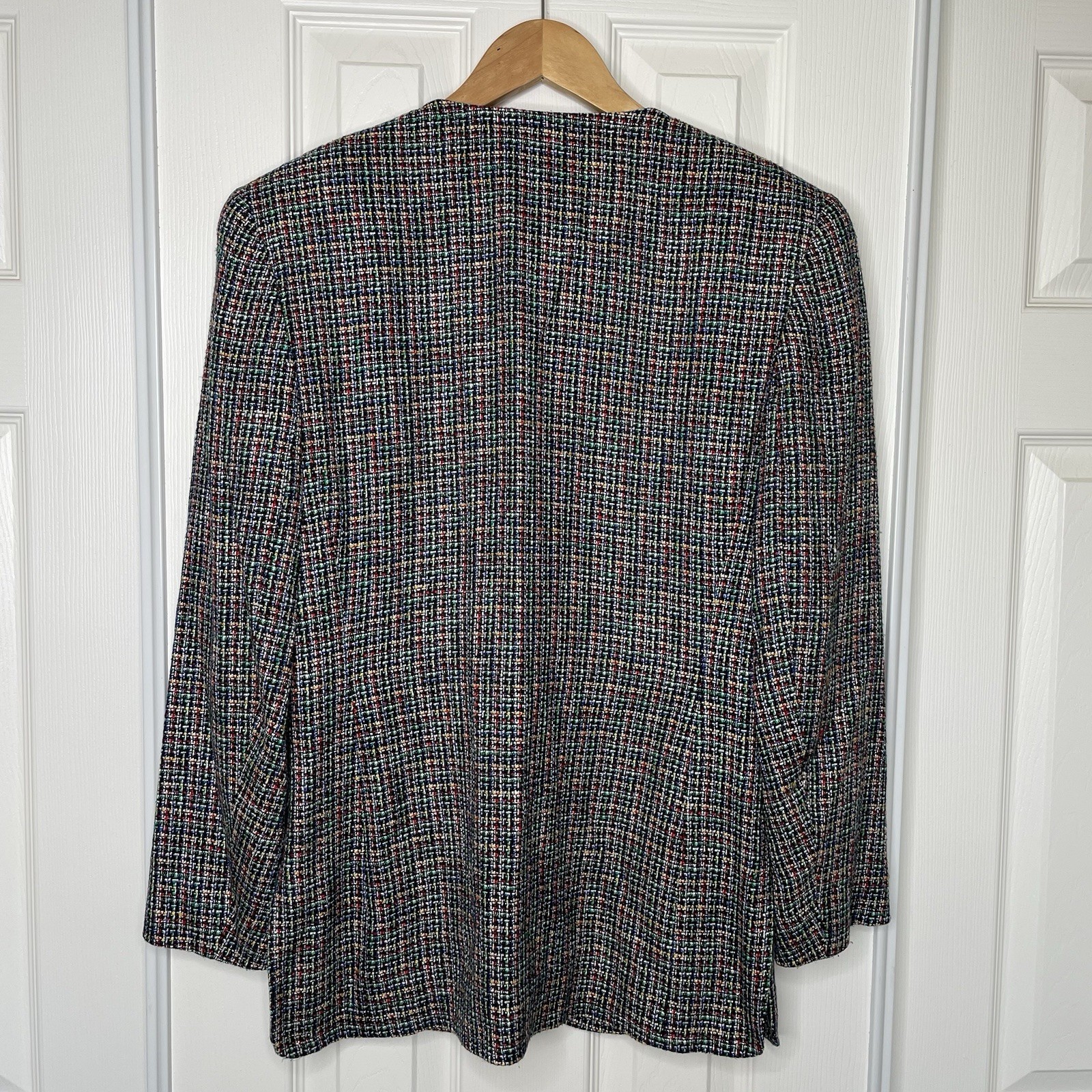 Vintage Liz Claiborne Collection Multicolor Tweed Blazer Size 4 ILGWU Union Made