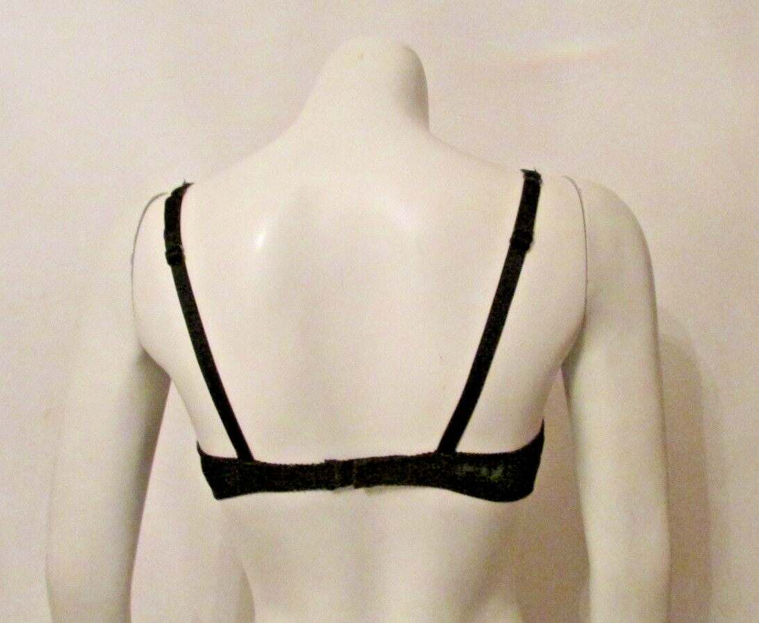 Victoria’s Secret Gold Label Floral Satin Chantilly Lace UW Balconette Bra 34C