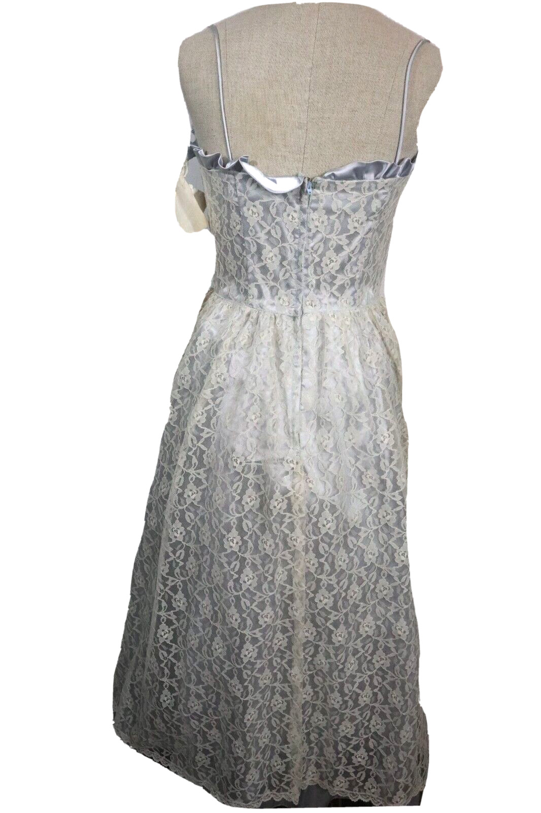 Vintage 80s Jay Jacobs Lace Prom Dress NWT Deadstock Size 9/10 Spaghetti Strap