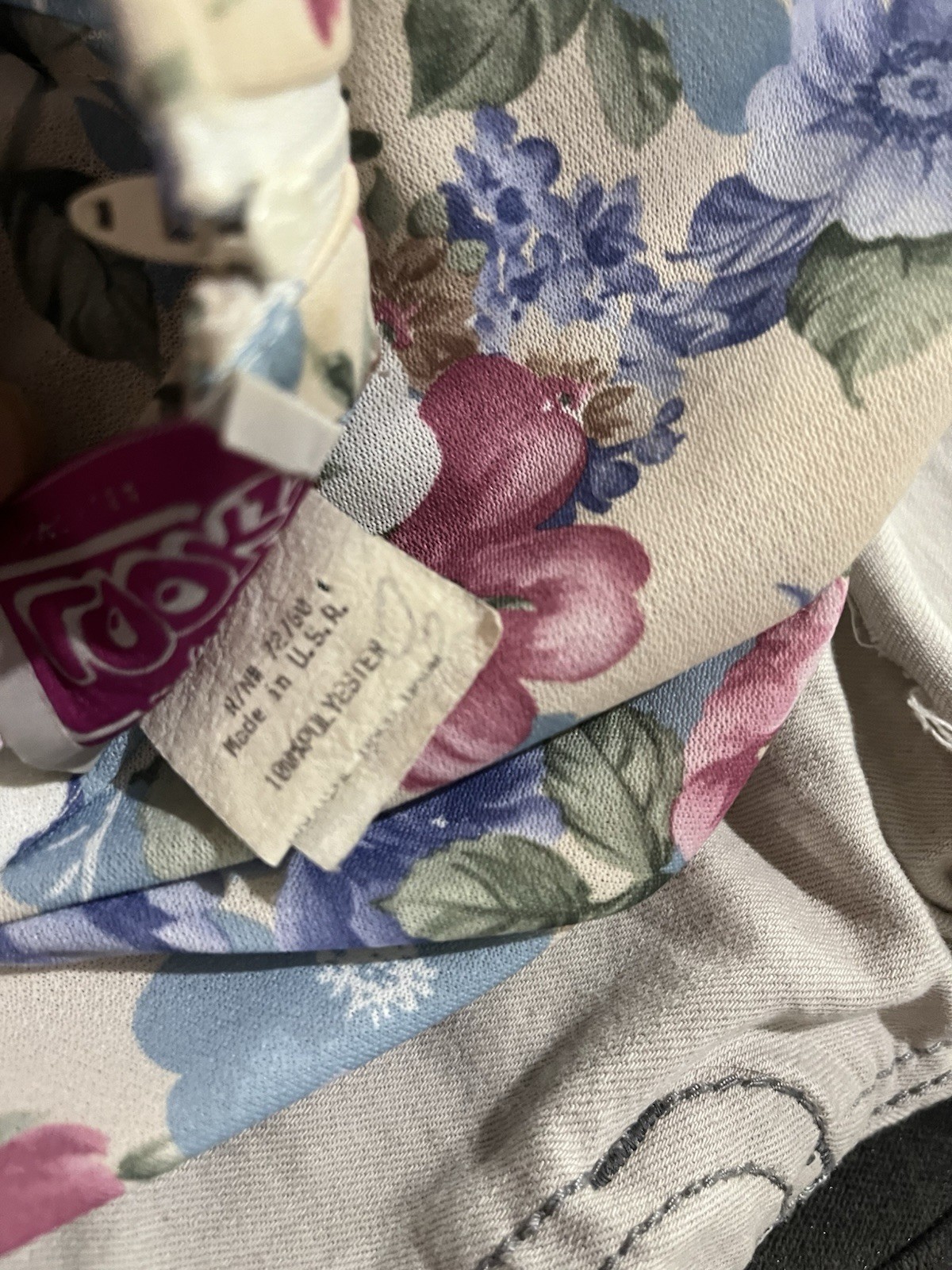 Vintage California Looks Made in USA Floral Multi Pastel A-Line Dress Size 10