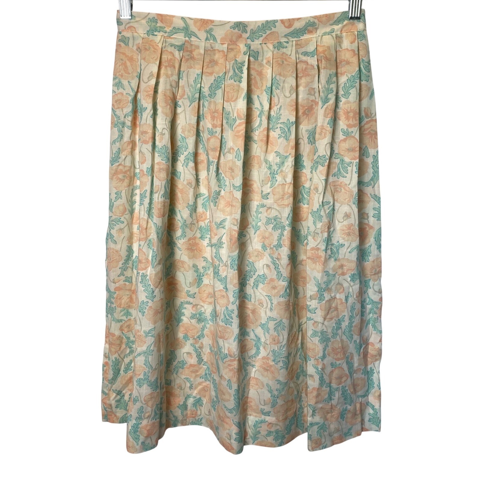 Vintage Ship 'n Shore Limited Edition Floral Skirt Womens Medium Pleated Prairie