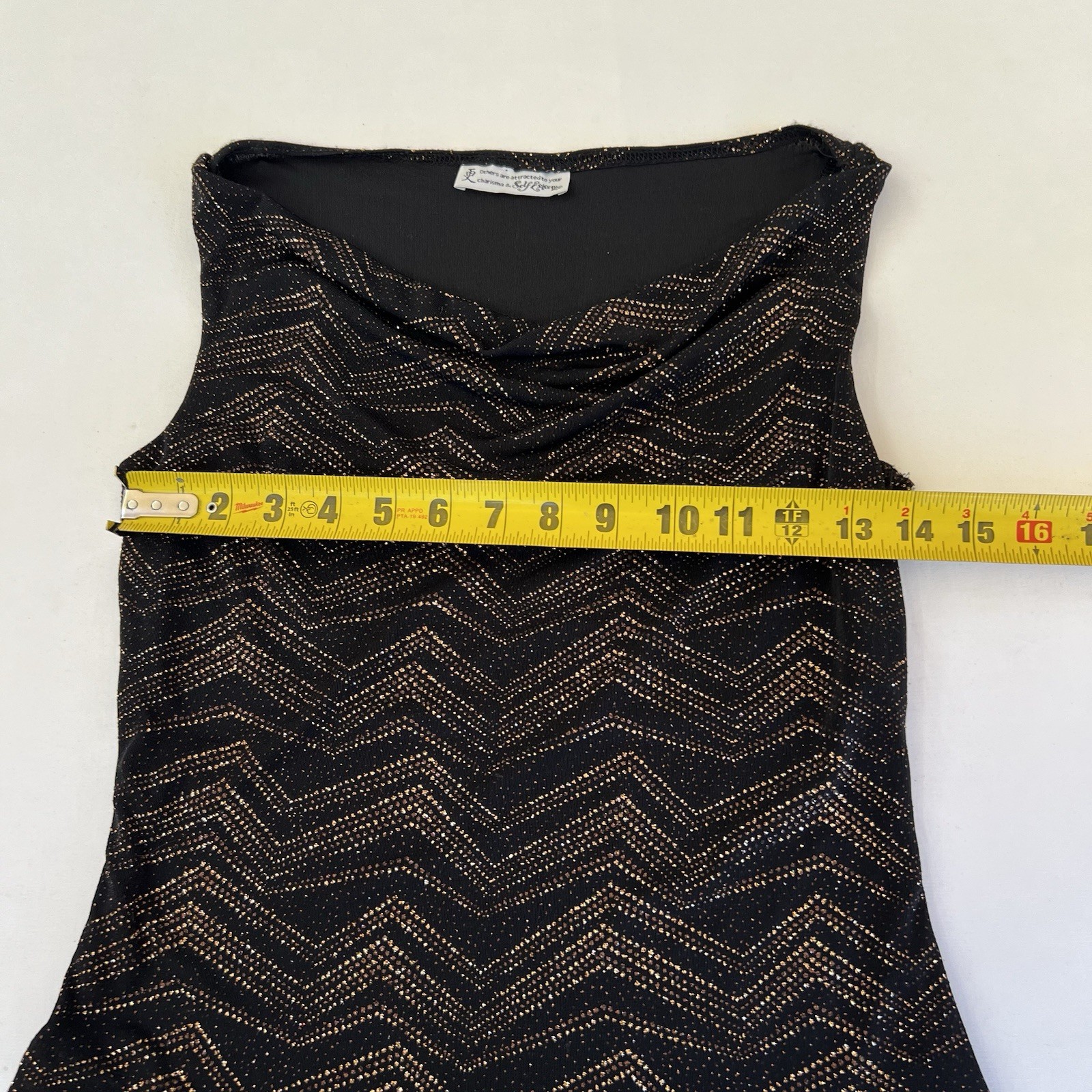 Vintage 90s Black Glitter Cowl Neck Top Dark Fairy Indie Sleaze Club Whimsigoth