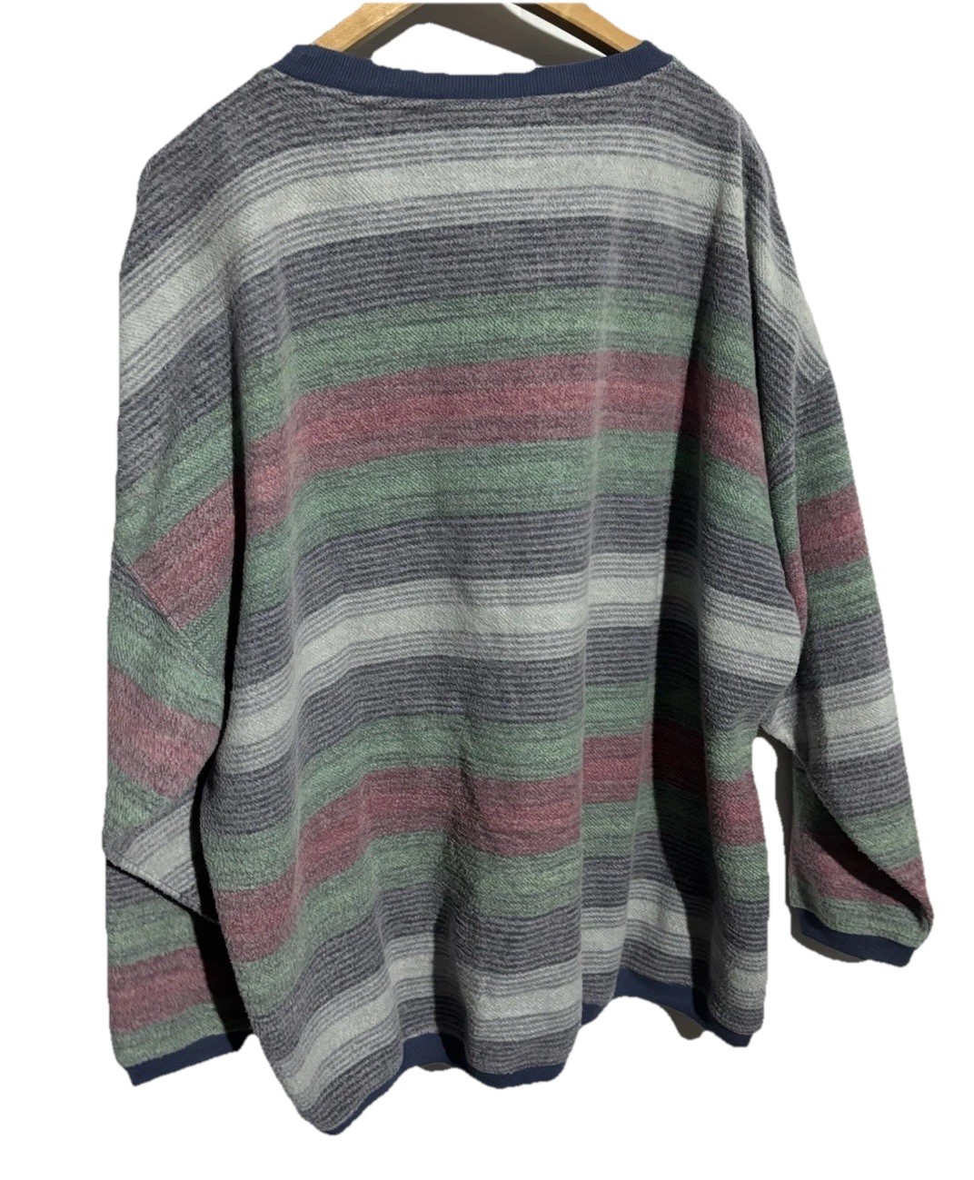 Vintage Paris Sport Club Sz XL Cotton Striped Sweater Road Rags Jeans Korea